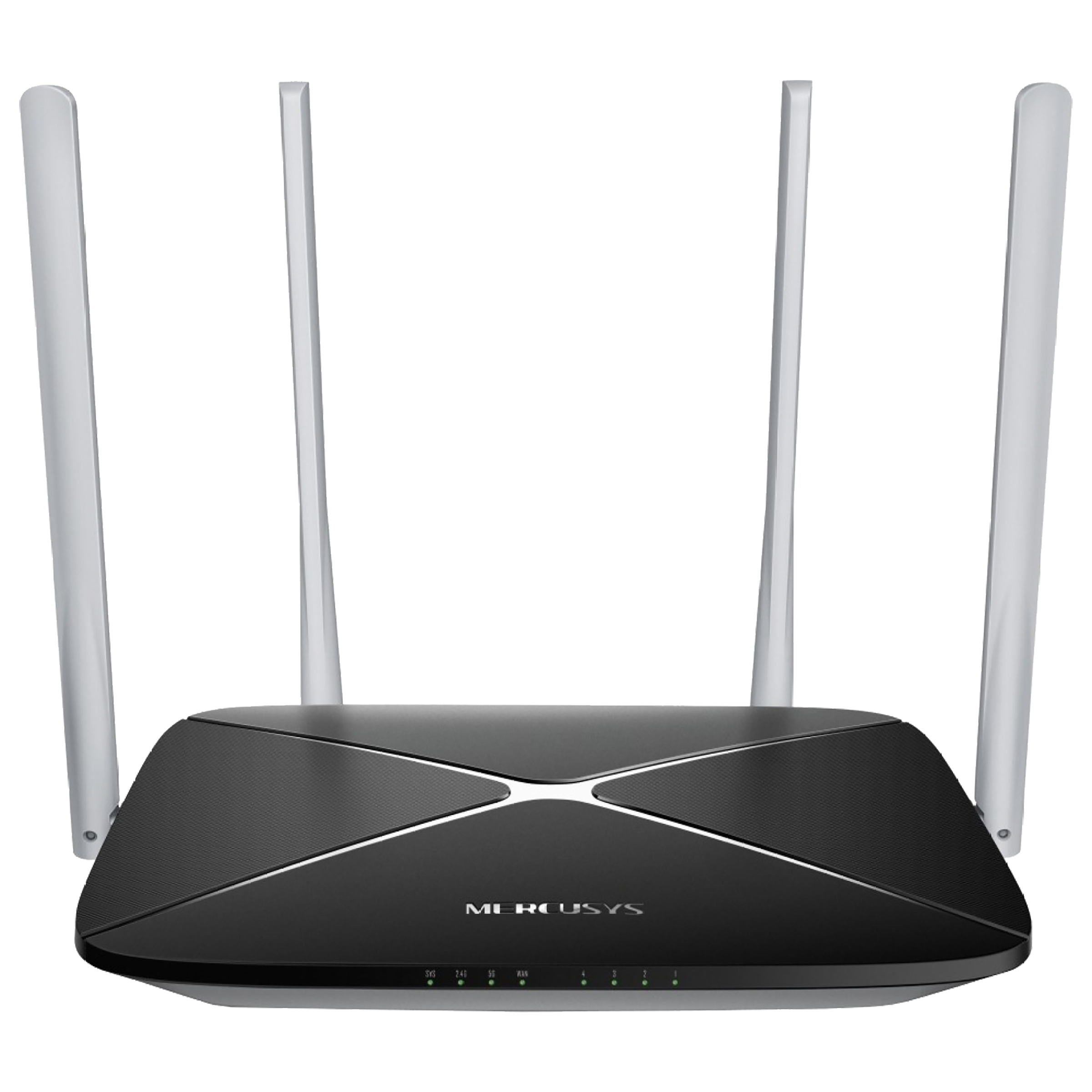 MERCUSYS AC Dual Band 1200 Mbps WiFi Router (4 Antennas, 5 LAN Ports, Concurrent Dual Band Connections, 12, Black)_1