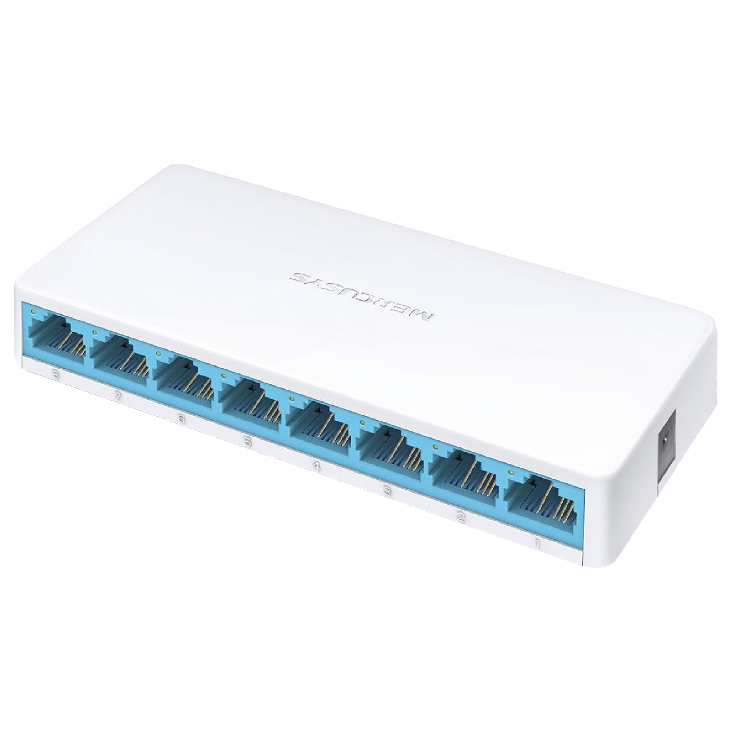 

MERCUSYS MS108 8 Ports Switch/Plug (Easily Wired Network Expansion, White), No color