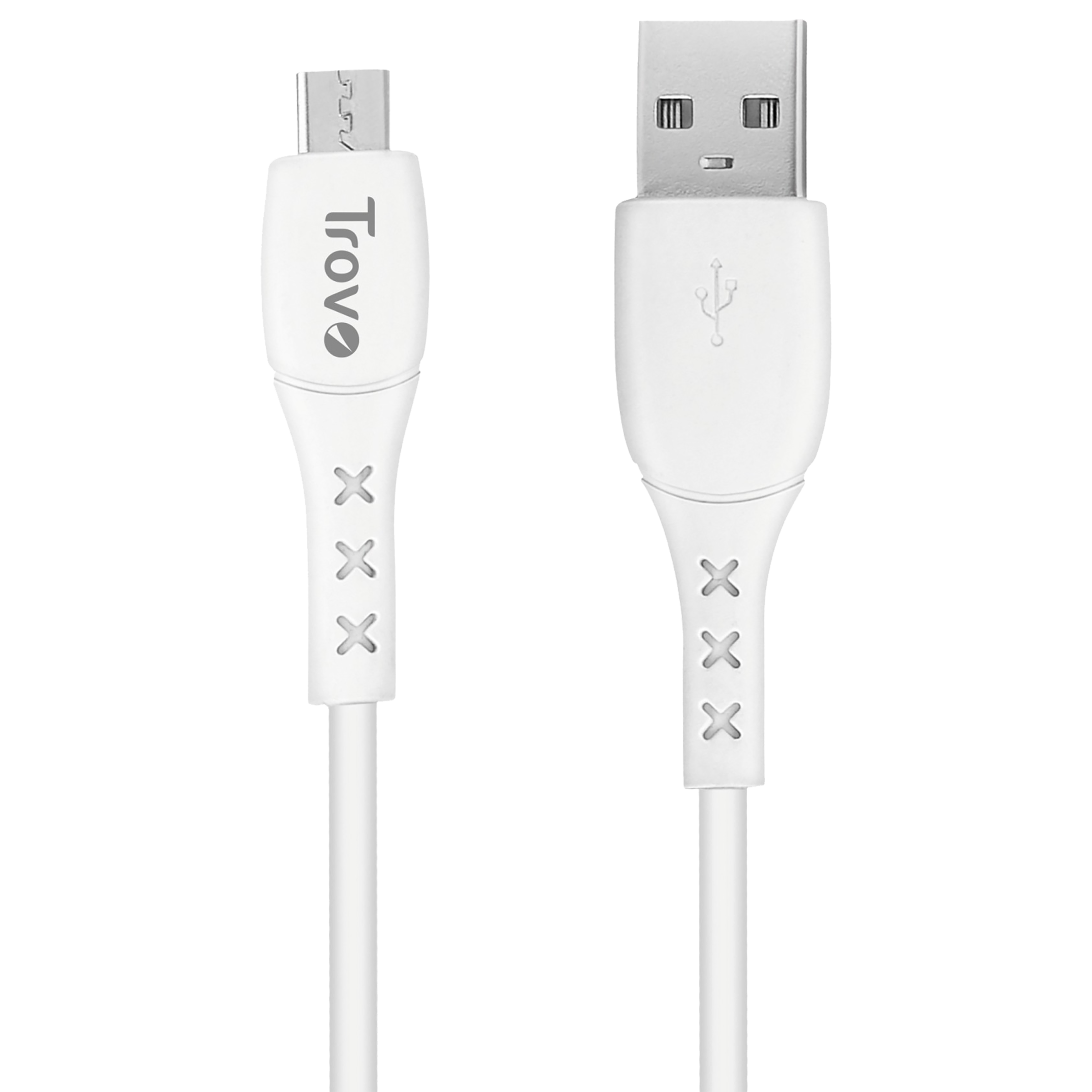 

Trovo RAC-47 PVC 1 Meter USB 2.0 (Type-A) to Micro USB 2.0 (Type-B) Power/Charging USB Cable (Tangle Free, White), No color