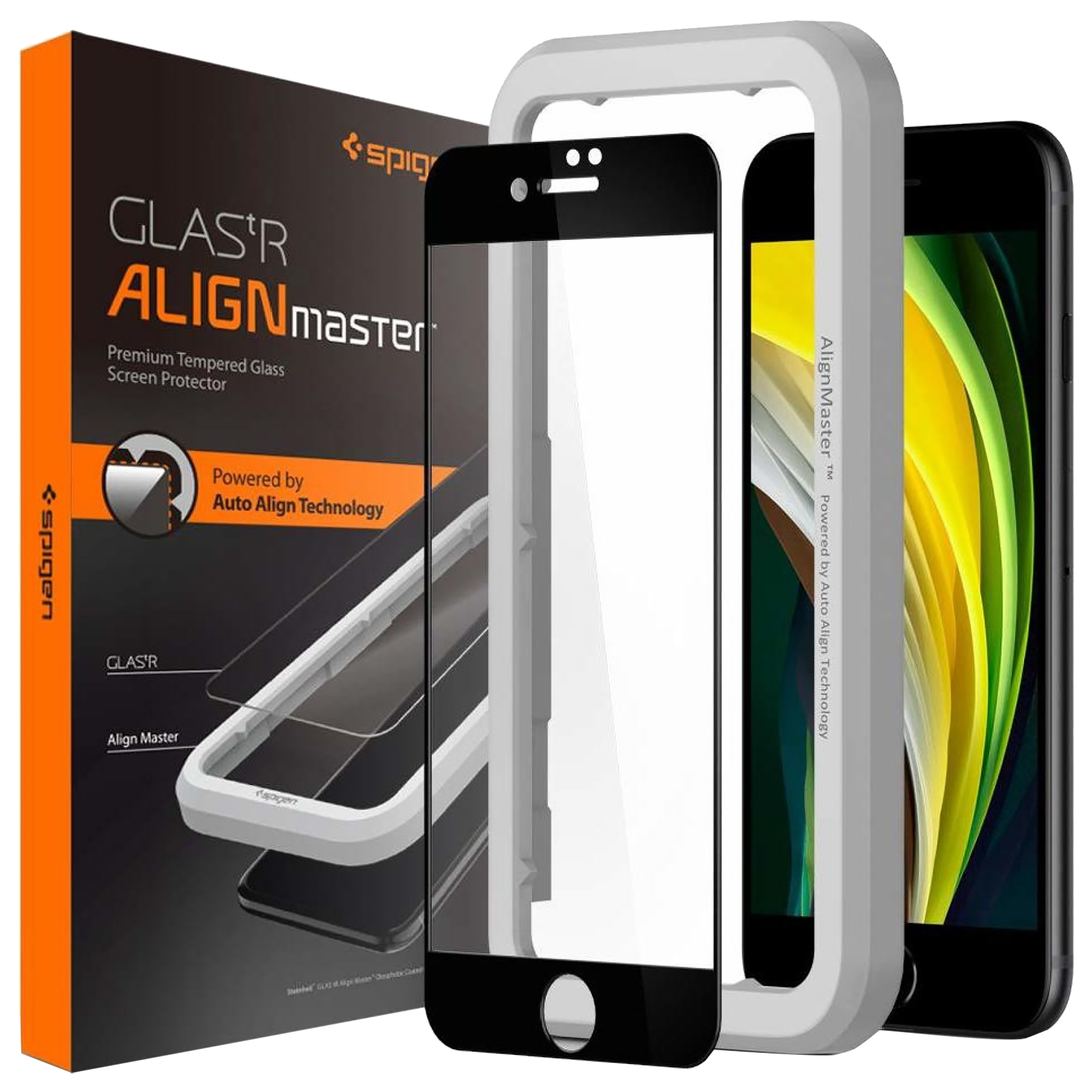 Spigen Glas.tR Slim Screen Protector For iPhone 7 (9H Screen Hardness, 042GL20425, Black)_1