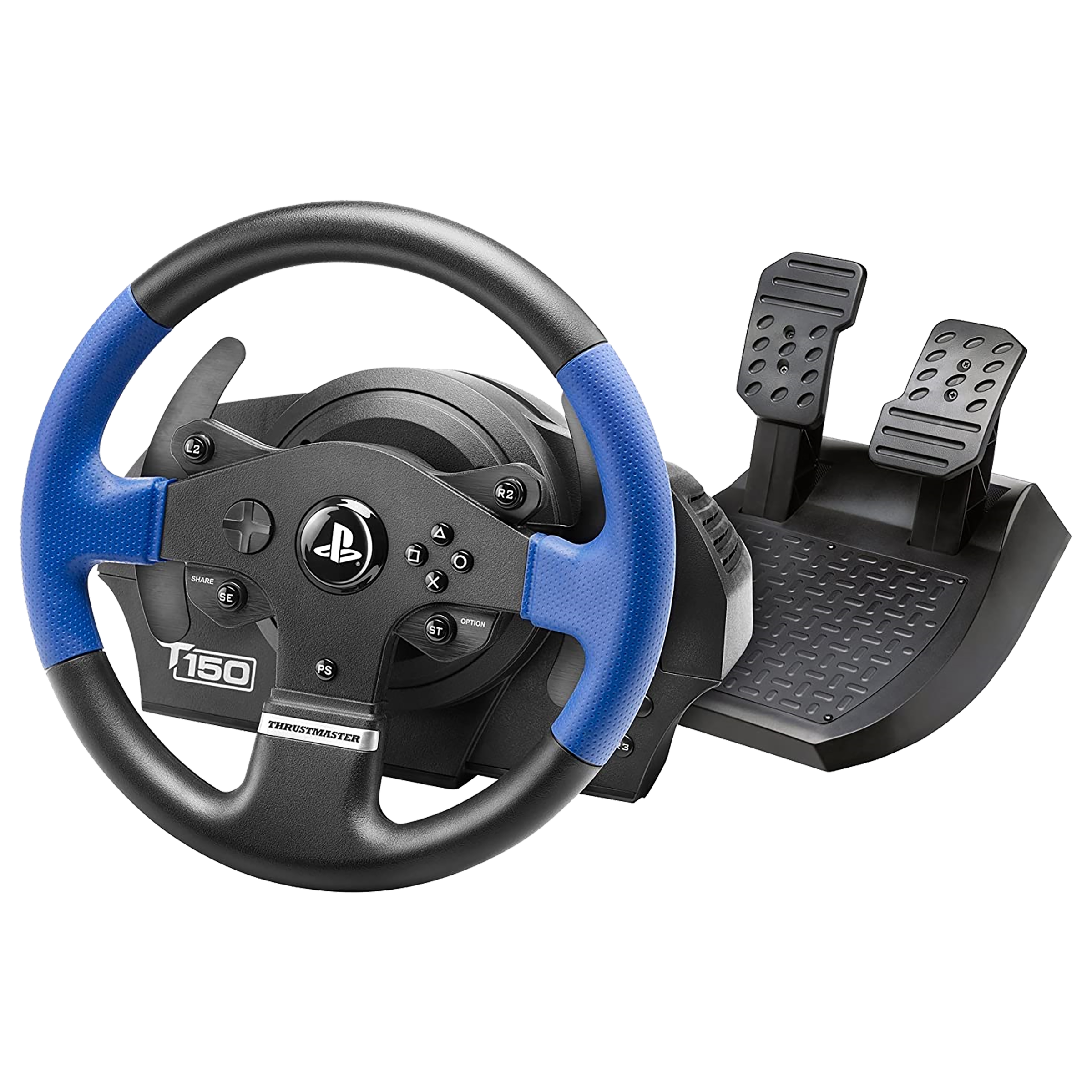 Thrustmaster T150 FFB Racing Wheel For PS3 / PS4 / PC (1080° Wheel Rotation, Blue/Black)_1
