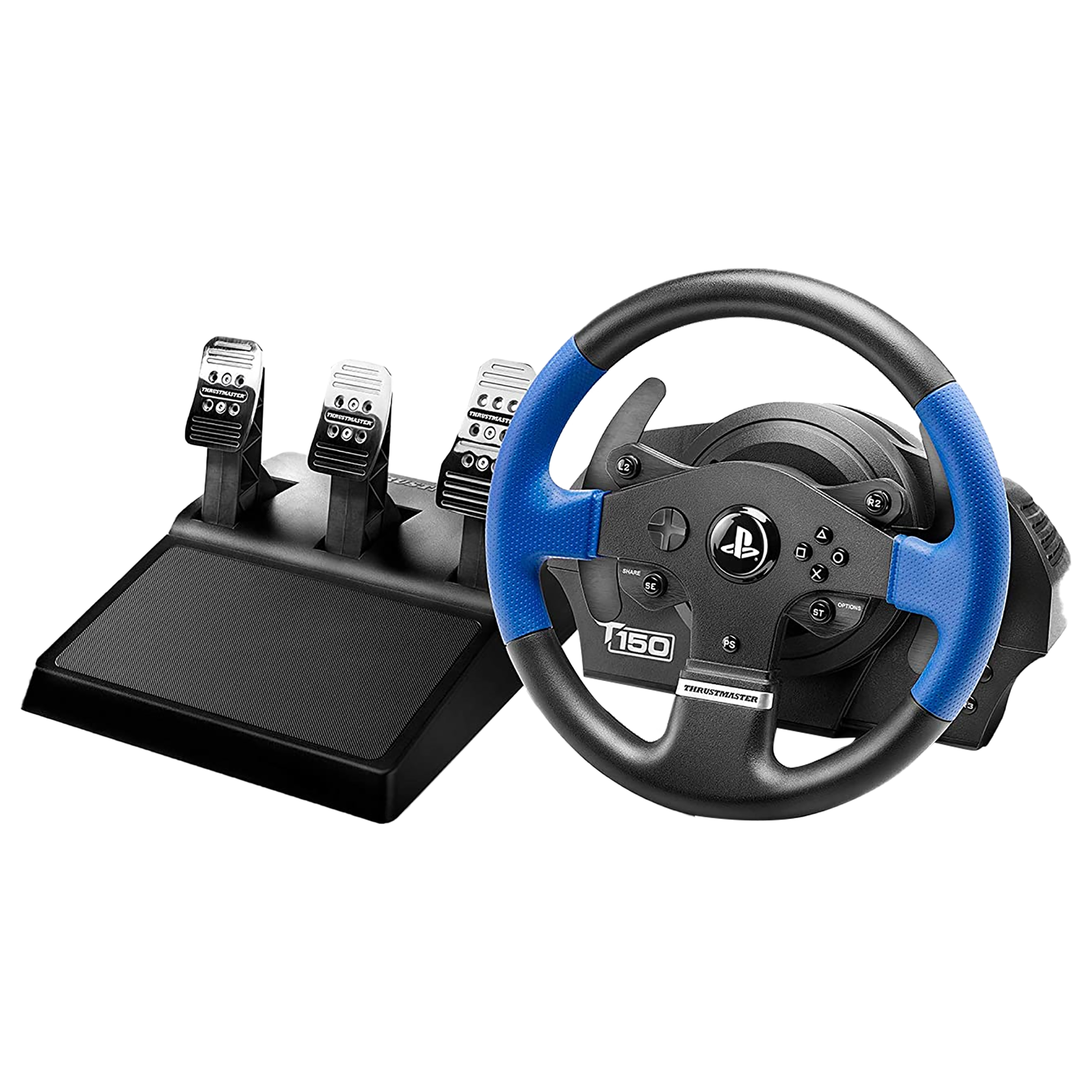 Thrustmaster T150 Pro Racing Wheel For PS3 / PS4 /PS5 / PC (1080° Force Feedback Base, Blue/Black)_1