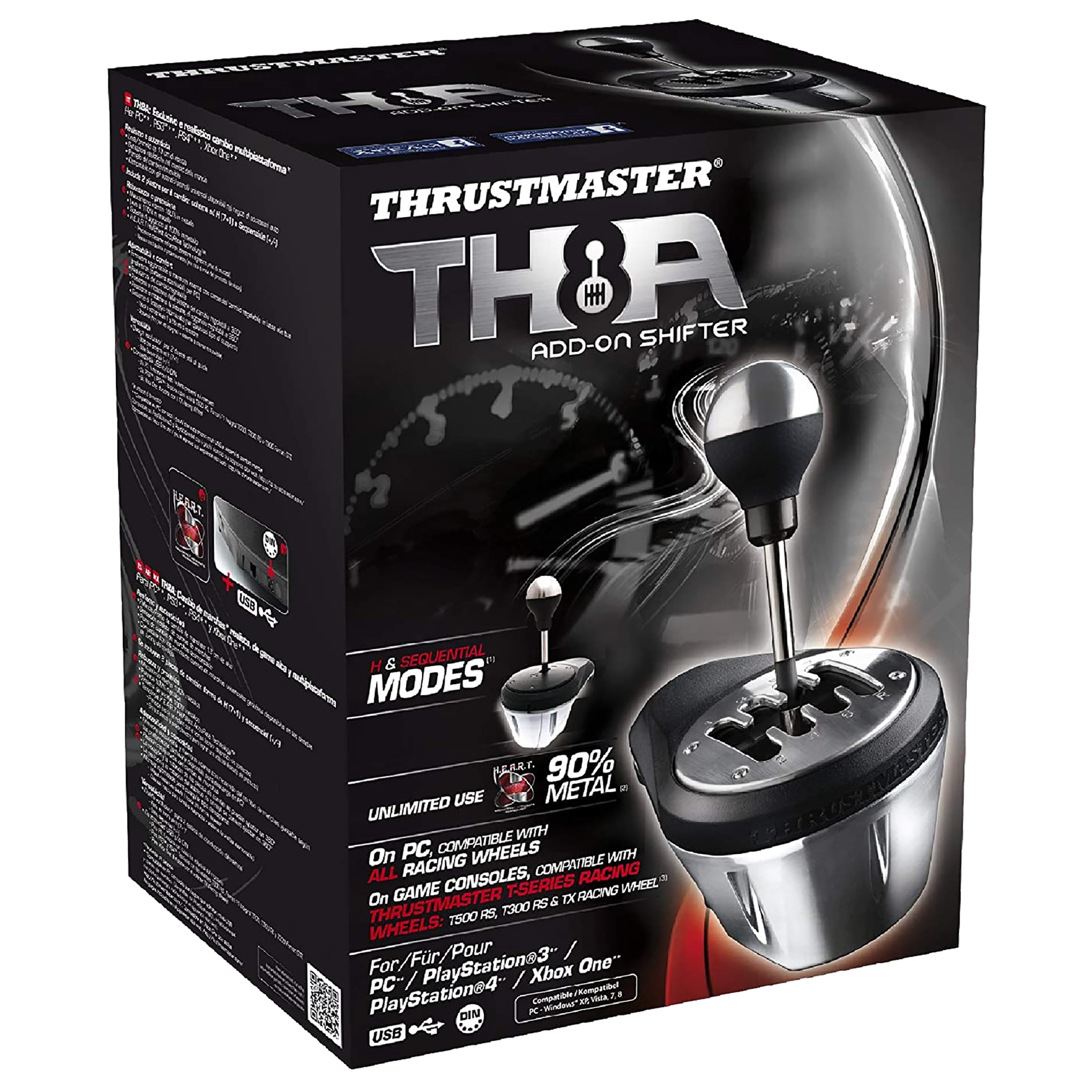 Thrustmaster TMX Force Feedback Racing Wheel for Xbox One and Windows & TH8A Add-On Gearbox Shifter for PC PS3 PS4 and Xbox One 