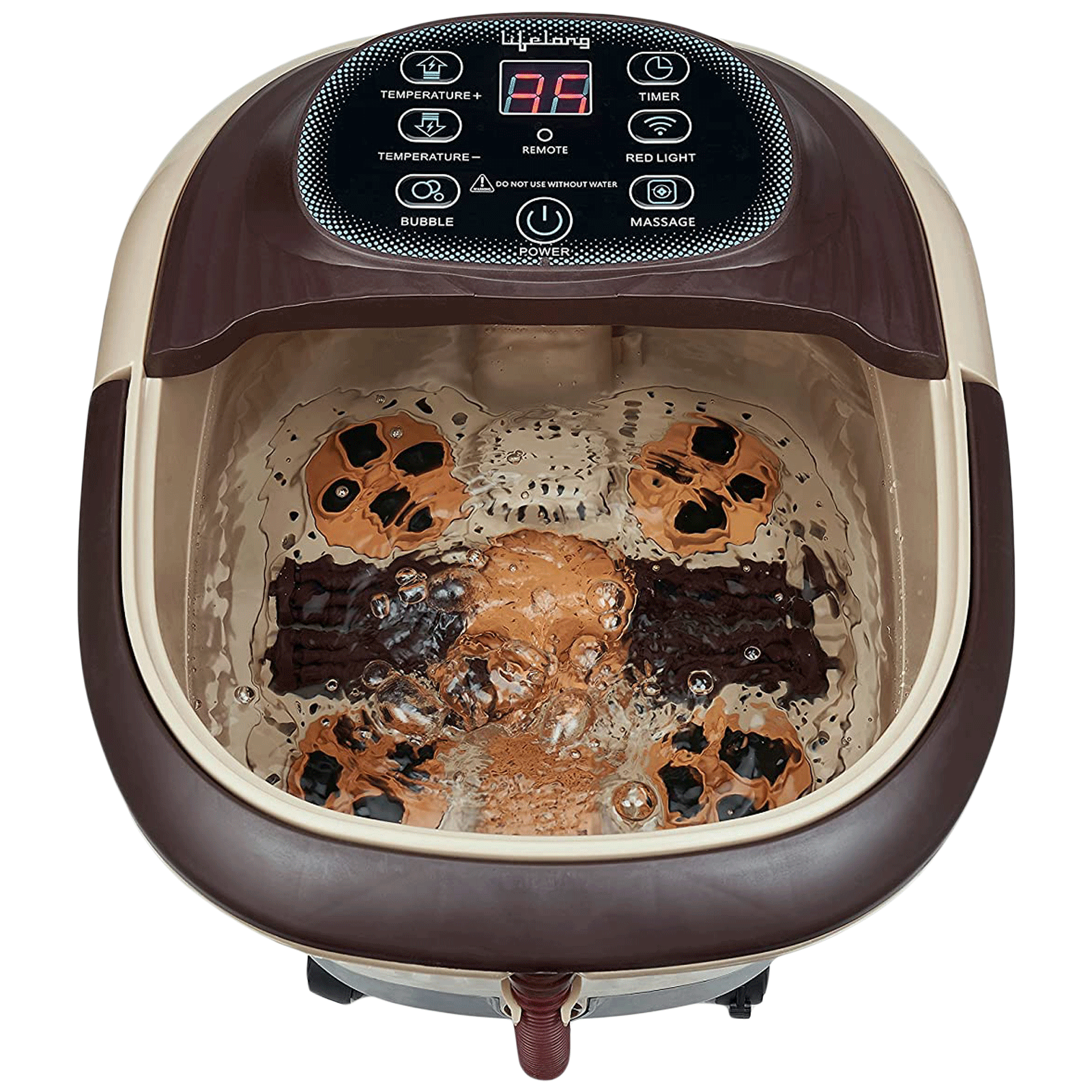 

Lifelong Foot Spa Feet Massager (Shiatsu Massage, LLM279, Black), No color
