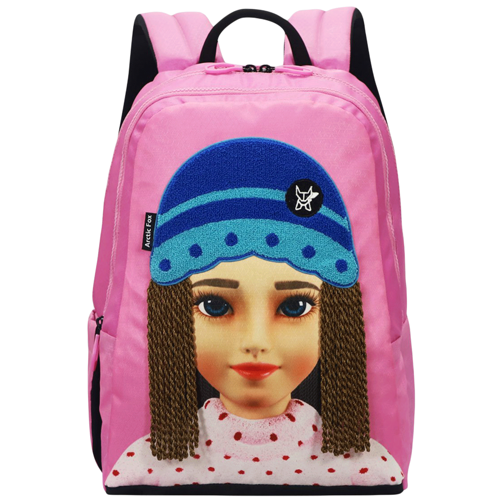 Arctic Fox Sophia 20 Litres PU Coated Polyester Backpack (2 Spacious Compartments, FJUBPKFUPWZ065020, Fuchsia Pink)