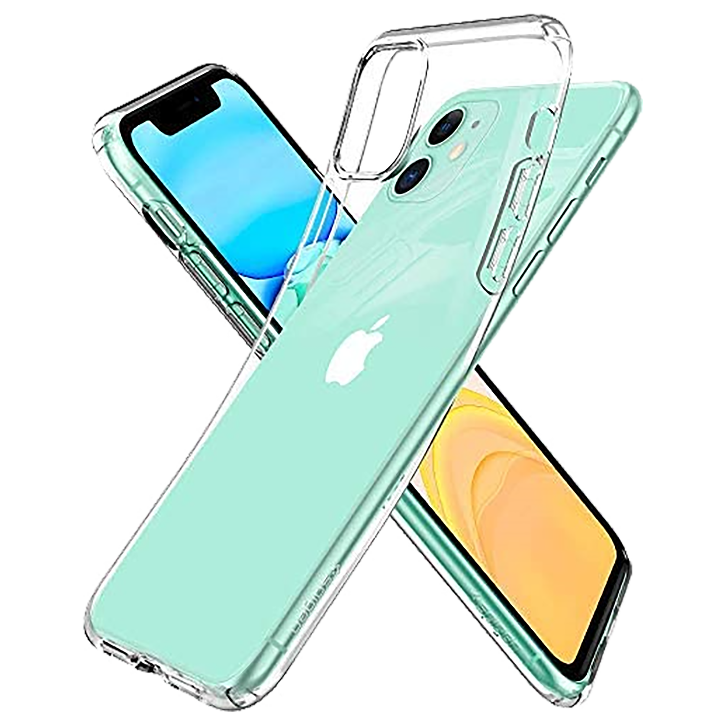 

Spigen Crystal Flex Back Case For Apple iPhone 11 (High-End Quality, 076CS27073, Crystal Clear), No color