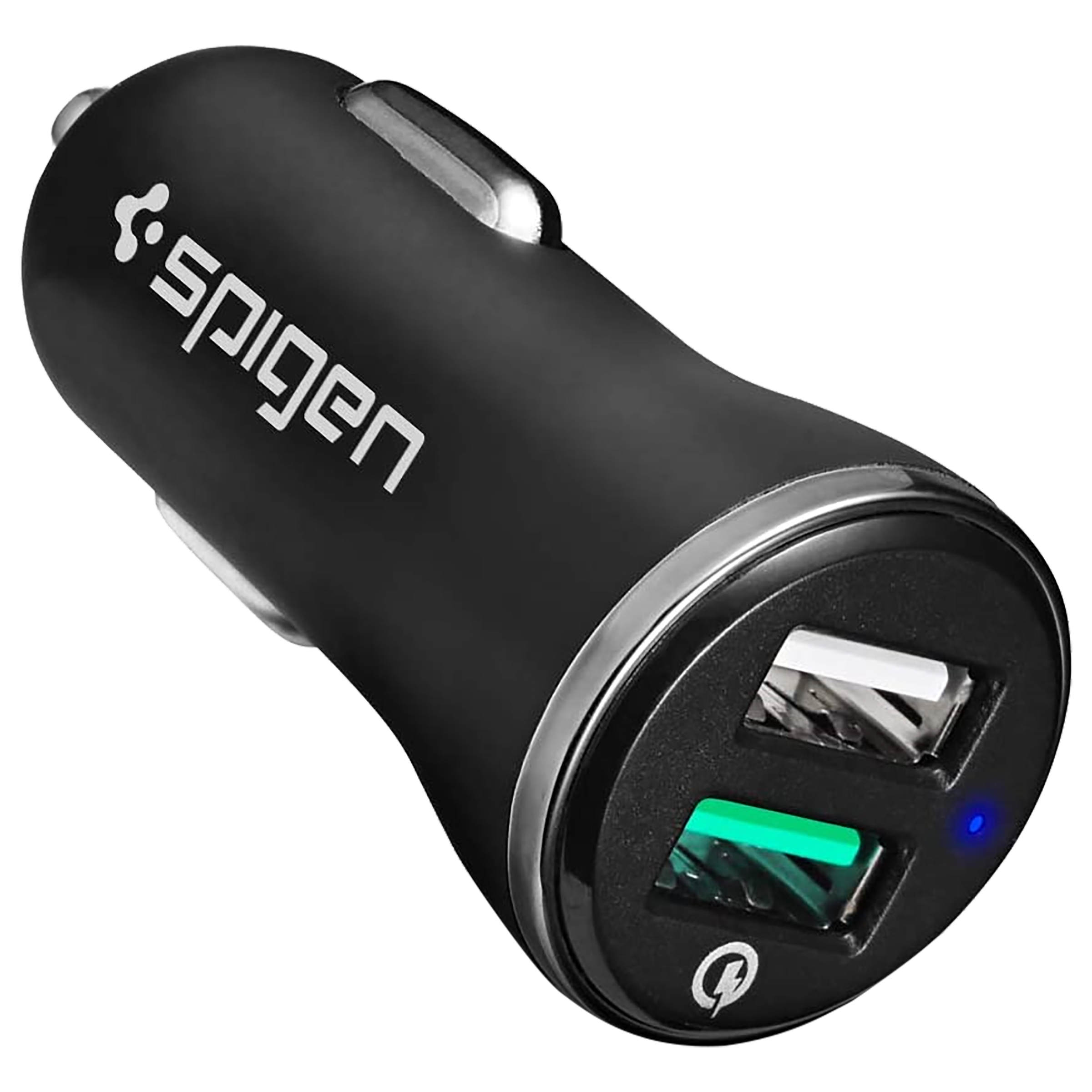 Spigen 30 Watts 2 USB Ports Car Charging Adapter (Safe Charging, 000CG20643, Black)_1