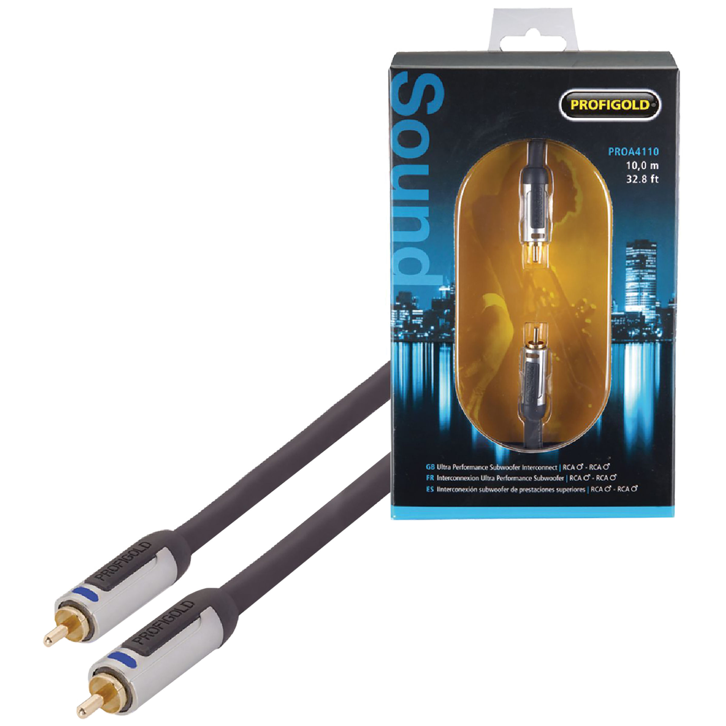 

Profigold PROA4110 PVC 10 Meter RCA to RCA Audio Cable (Articulate Bass, Anthracite), No color