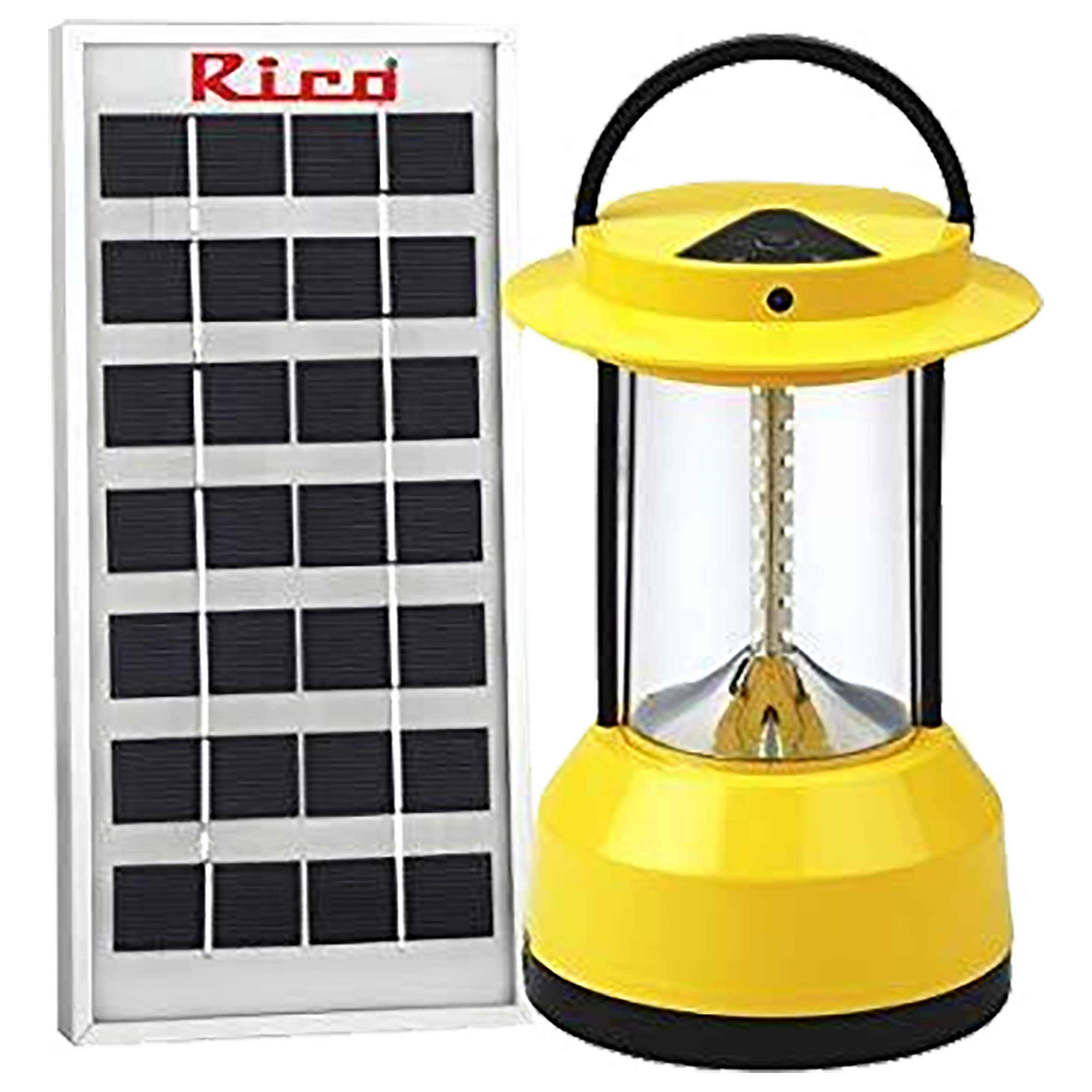Rico - Rico 3 Watts Solar Lantern LED With Solar Panel (Rechargeable Solar LED Lantern, SL1528, Yellow)