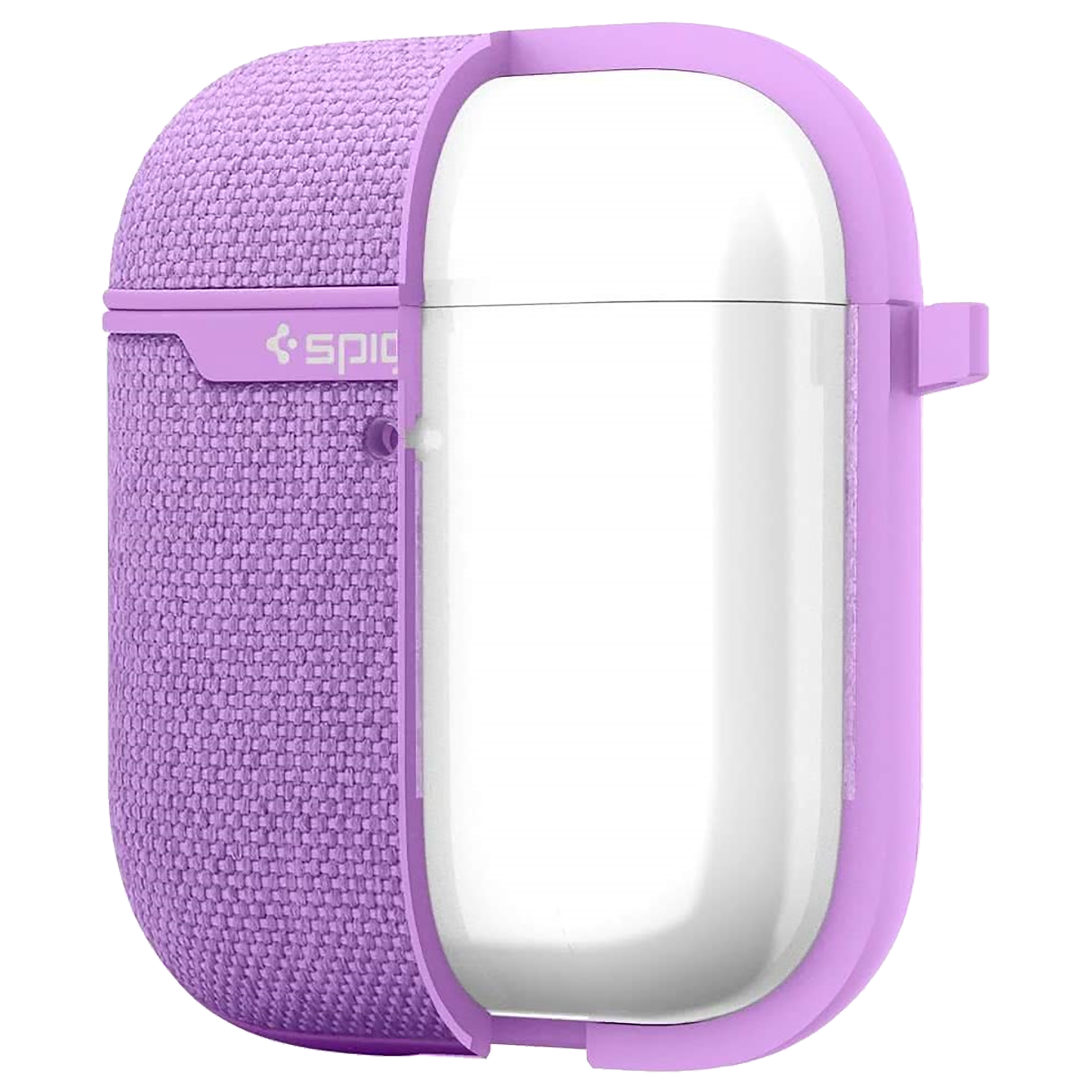 Spigen Urban Fit PC & Fabric Full Cover Case For Apple AirPods 1/2 (Supports LED Light & Wireless Charging, 074CS27599, Purple)_3