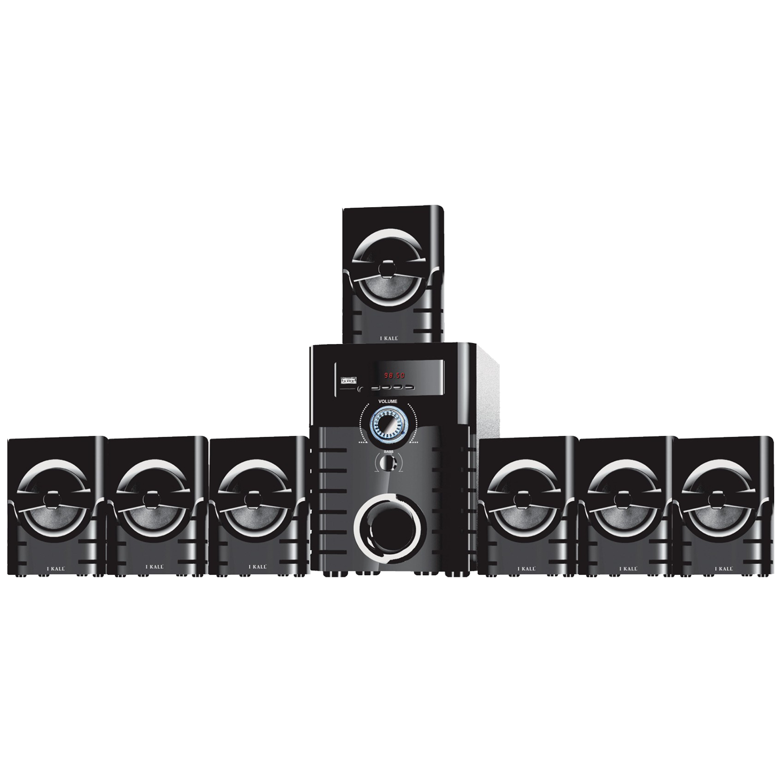 I KALL 7.1 Mono Channel Multimedia Home Theatre System (Bluetooth Support, IK-6666, Black)_1