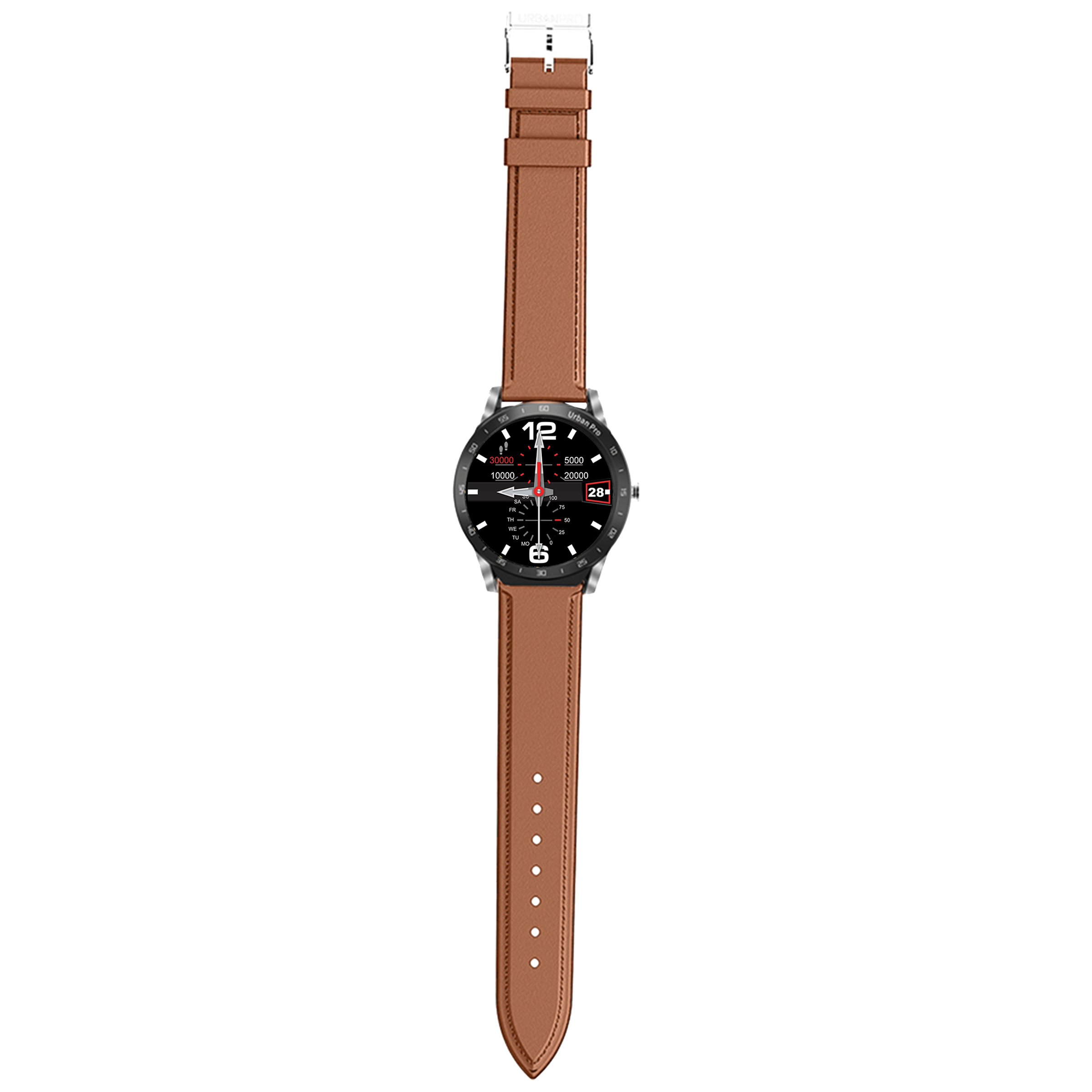 Inbase Urban Pro Smart Watch (Bluetooth 5.0) (IP68 Waterproof, IB-803, Sliver/Brown)_1