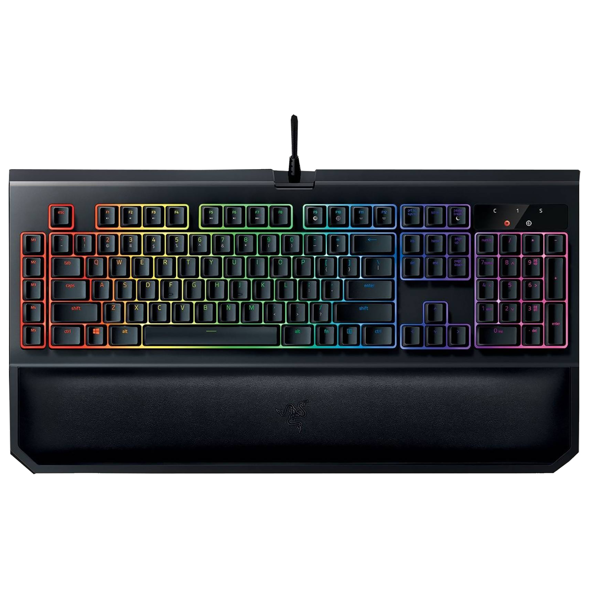 

Razer BlackWidow Tournament Edition Chroma V2 Wired Gaming Keyboard (Green Mechanical Switch, RZ03-02190100-R3M1, Black), No color
