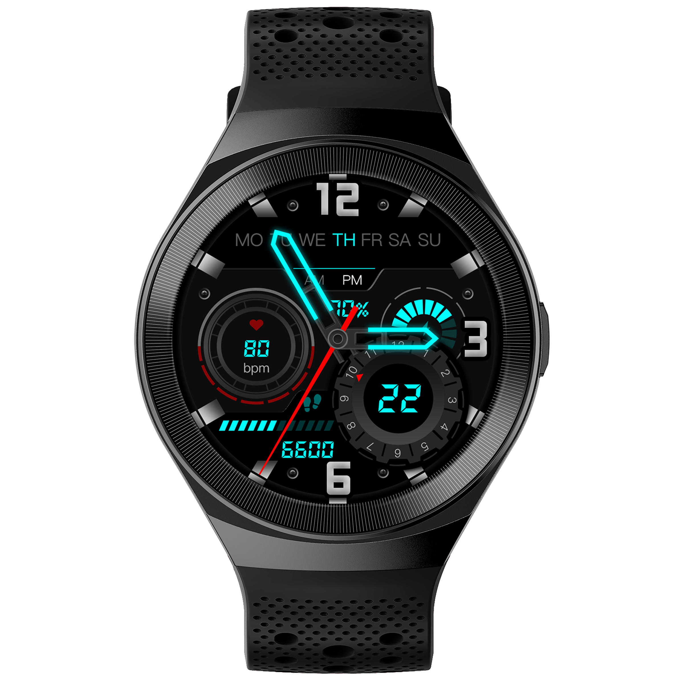 Inbase Urban Sports Smart Watch (Bluetooth 5.0) (ECG & SPO2 Monitor, IB-1077, Black)_1