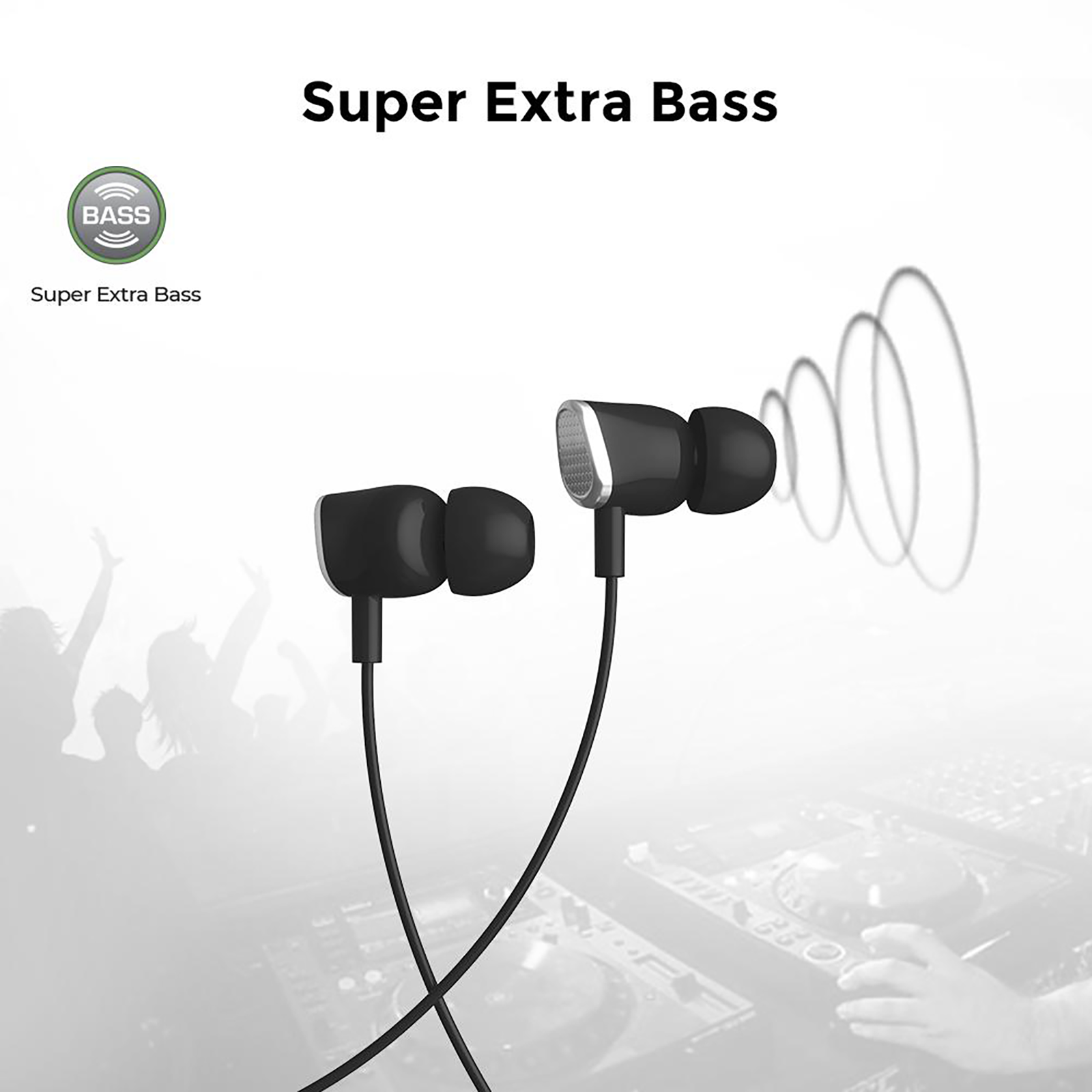 UltraProlink MoBass 2 UM1038WHT In-Ear Wired Earphone with Mic (Super Extra Bass, Black)_2