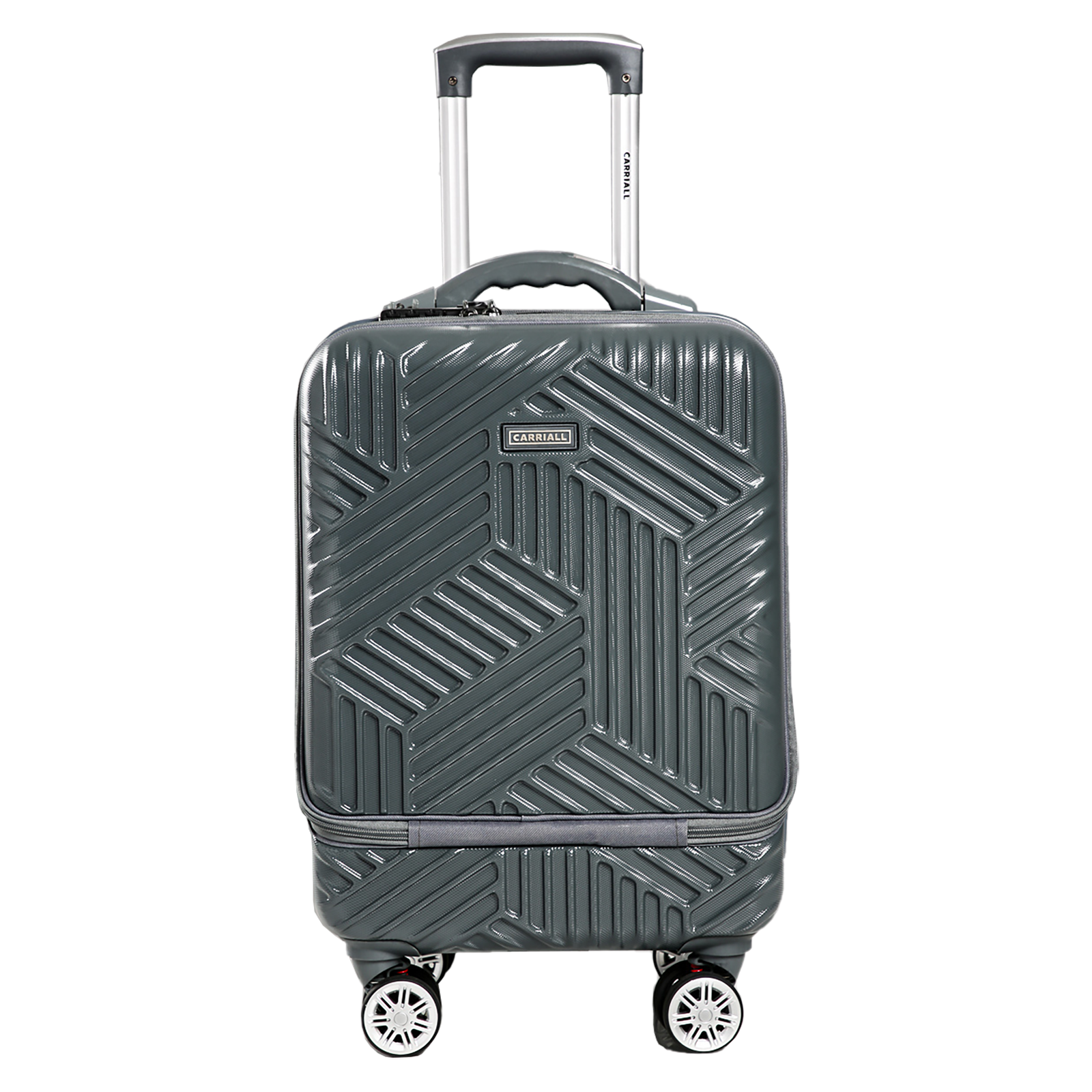 Carriall Trail Polycarbonate Trolley Bag (Built-In Weight Scale, USB Charging Port, CALS0004, Grey)_1