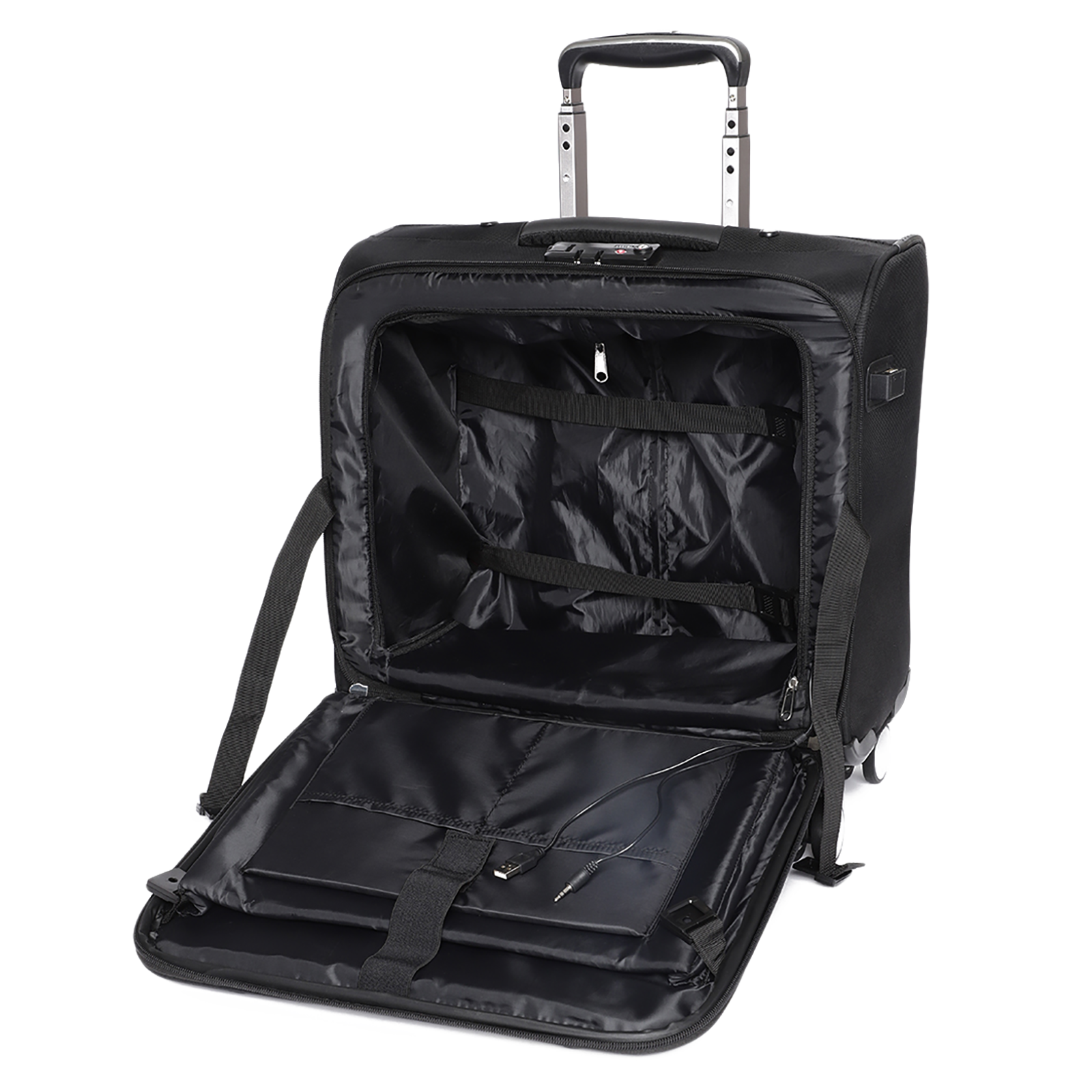 Buy Carriall Mosaic Polycarbonate Trolley Bag (Built-In Weight Scale, USB  Charging Port, CALS0002, Black) Online - Croma