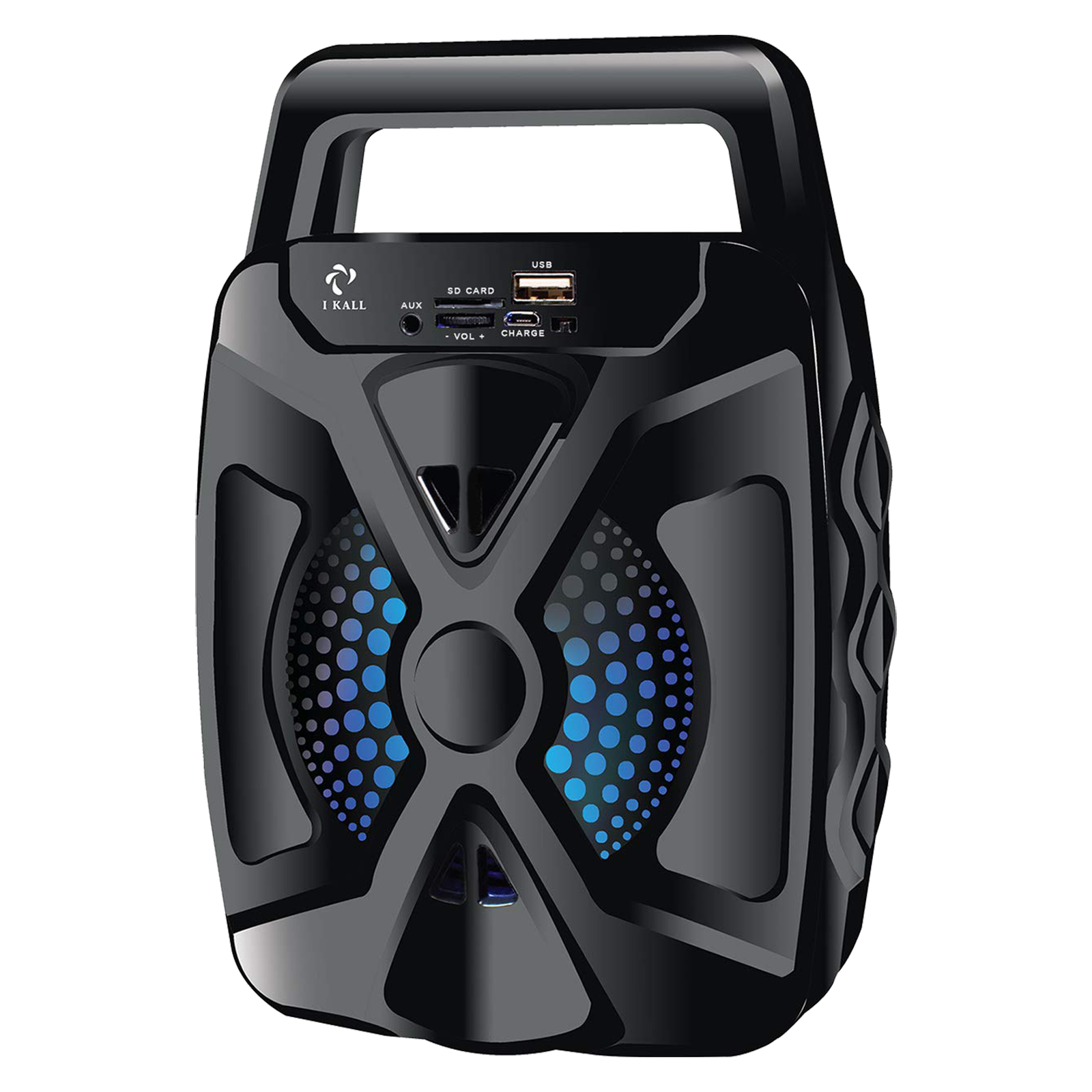 i-kall - i-kall Lighting Mono 5 Watts Portable Speaker (Bluetooth, IK-101, Black)