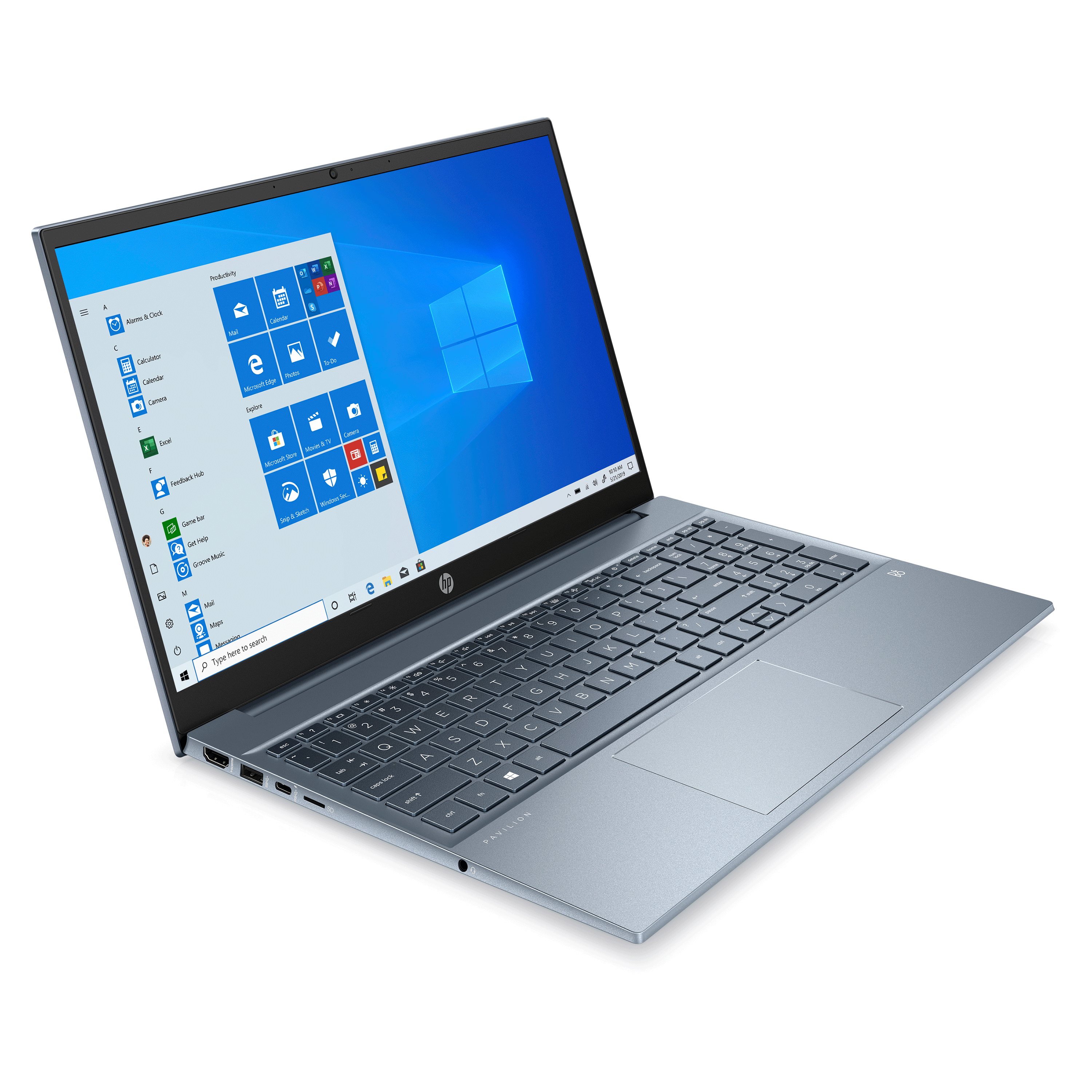 HP Pavilion 15-eh1102AU Ryzen 5 Windows 10 Home Laptop (8GB RAM, 512GB SSD, AMD Radeon Graphics, MS Office, 39.62cm, 4X7E7PA#ACJ, Fog Blue)_3