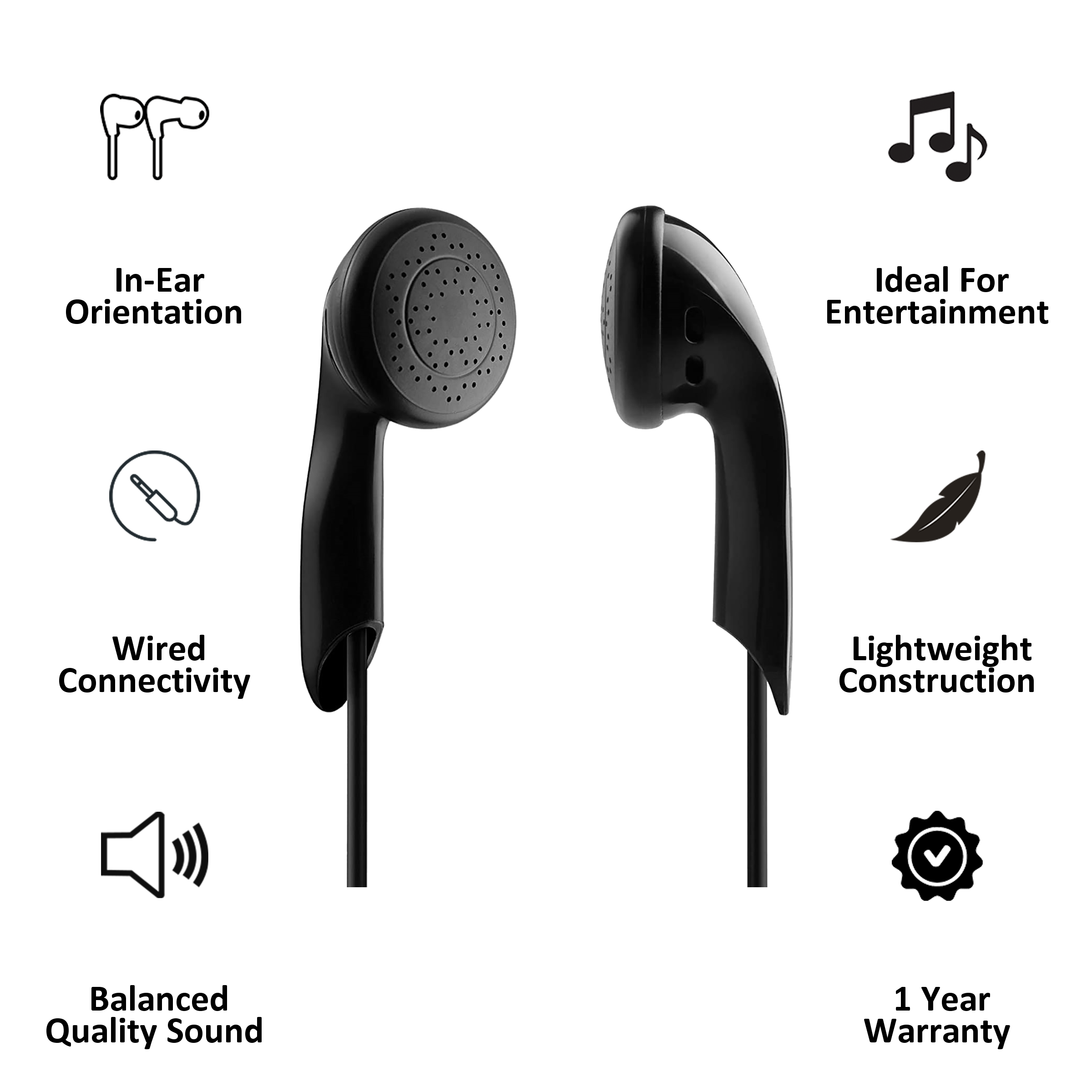 Edifier H180 In-Ear Earphone (Balanced Quality Sound, Black)_3