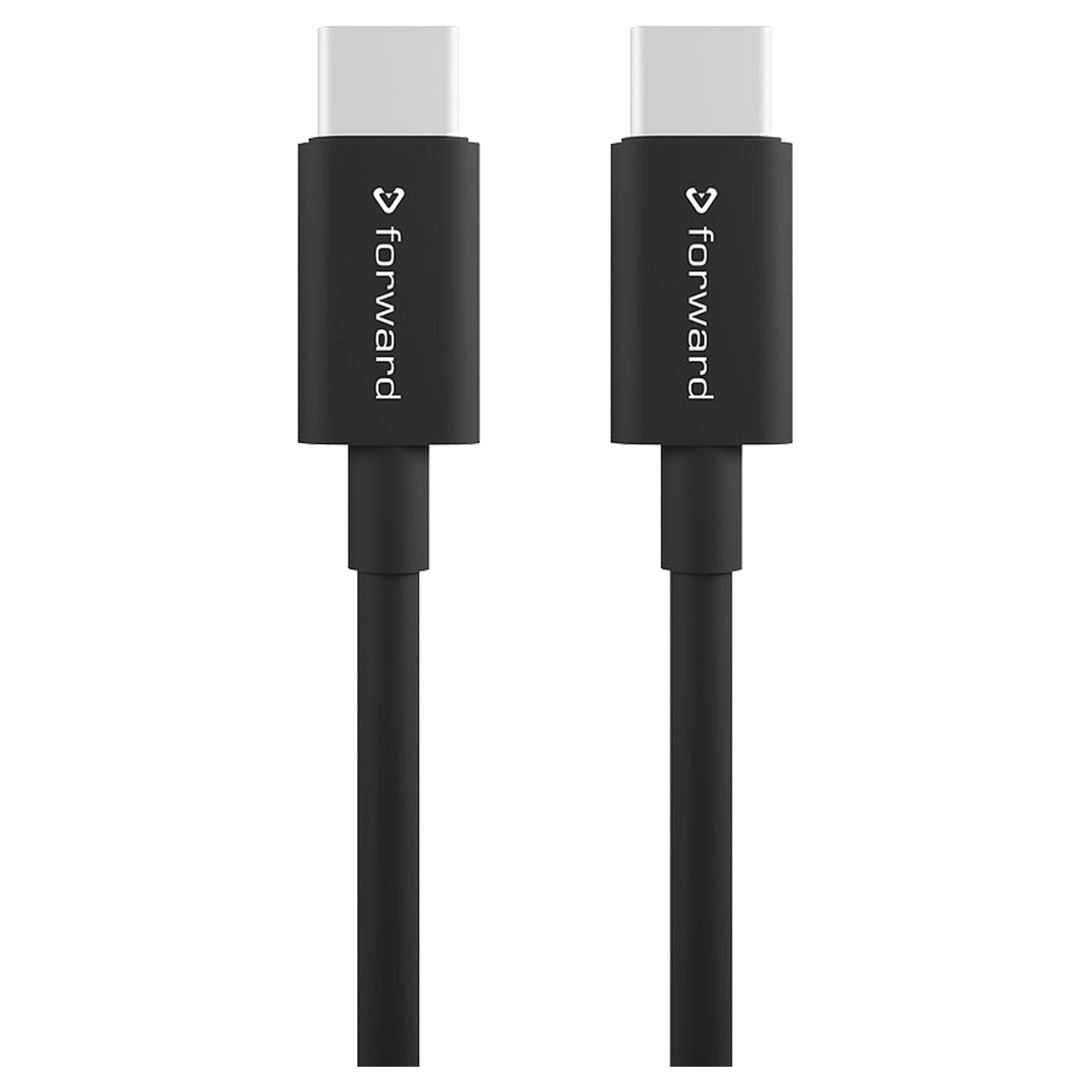 Forward TPE 1 Meter USB 2.0 (Type-C) to USB 2.0 (Type-C) Power/Charging, Data Transfer USB Cable (480 Mbps Data Transfer Rate, FCTT-09, Black)