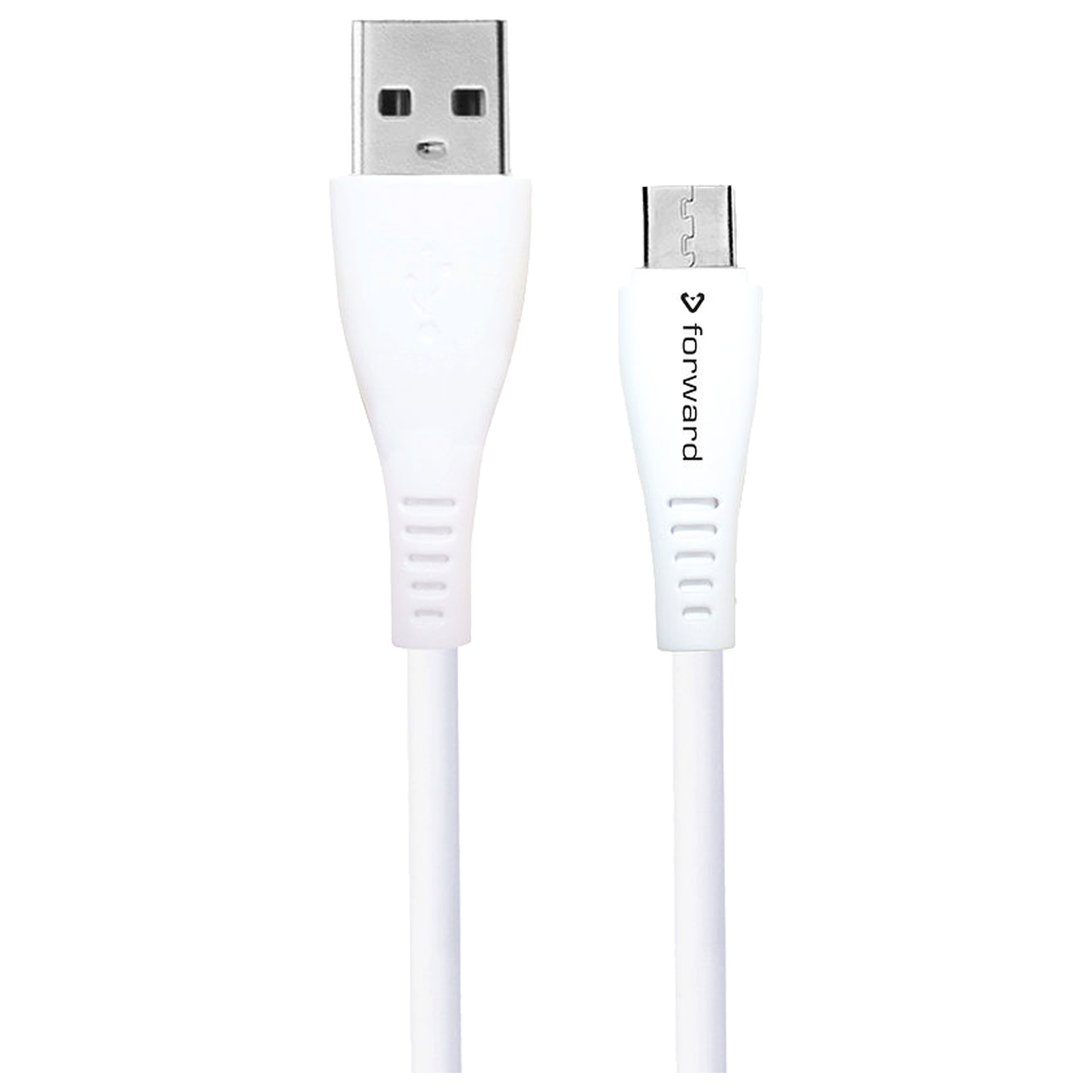 Forward - Forward Copper 1 Meter USB 2.0 (Type-A) to Micro USB 2.0 (Type-B) Power/Charging, Data Transfer USB Cable (480 Mbps of Data Transfer Speed, FCM09, White)