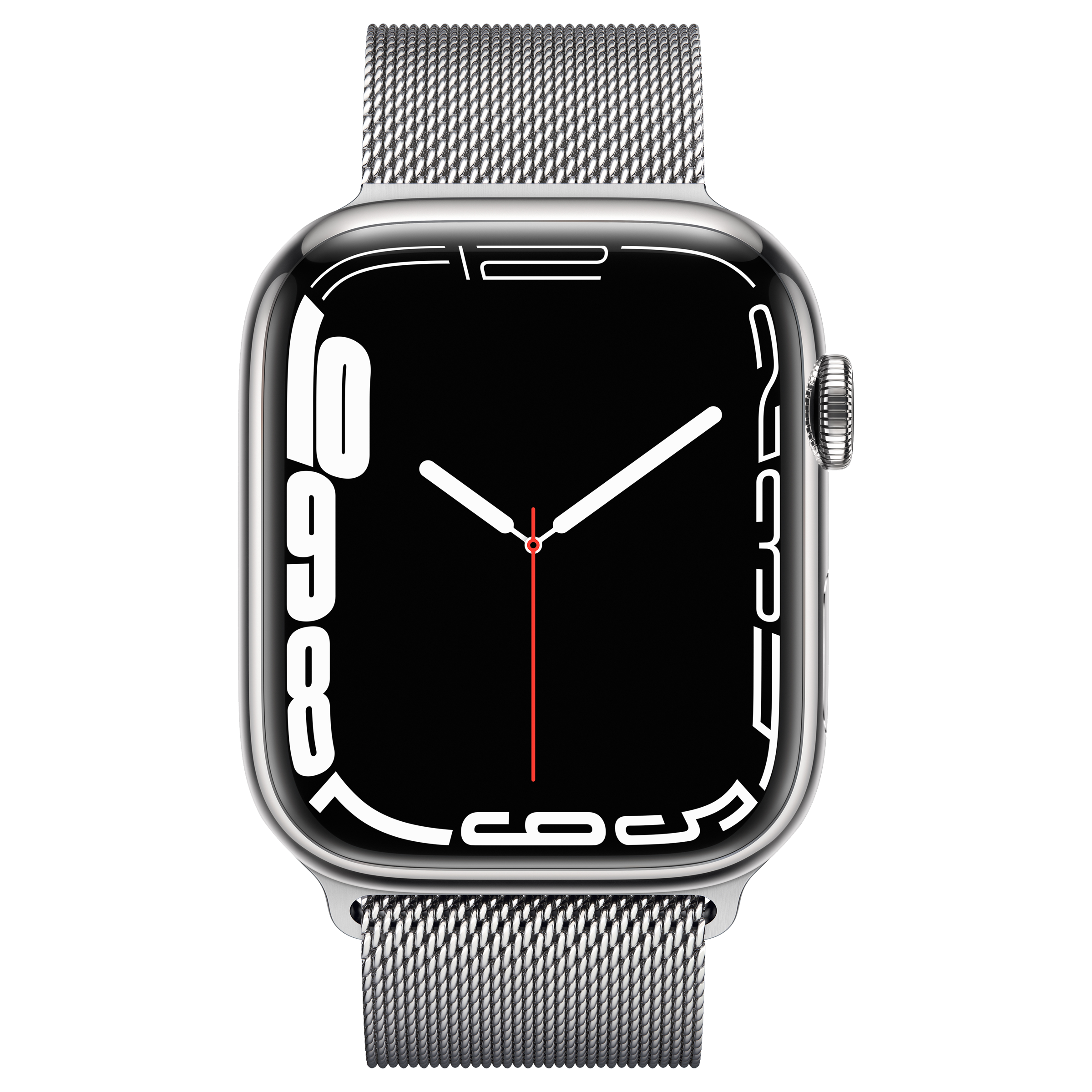 Apple Watch Series 7 Smart Watch (GPS+Cellular, 45mm) (Blood Oxygen Sensor, MKJW3HN/A, Silver, Milanese Loop)_1