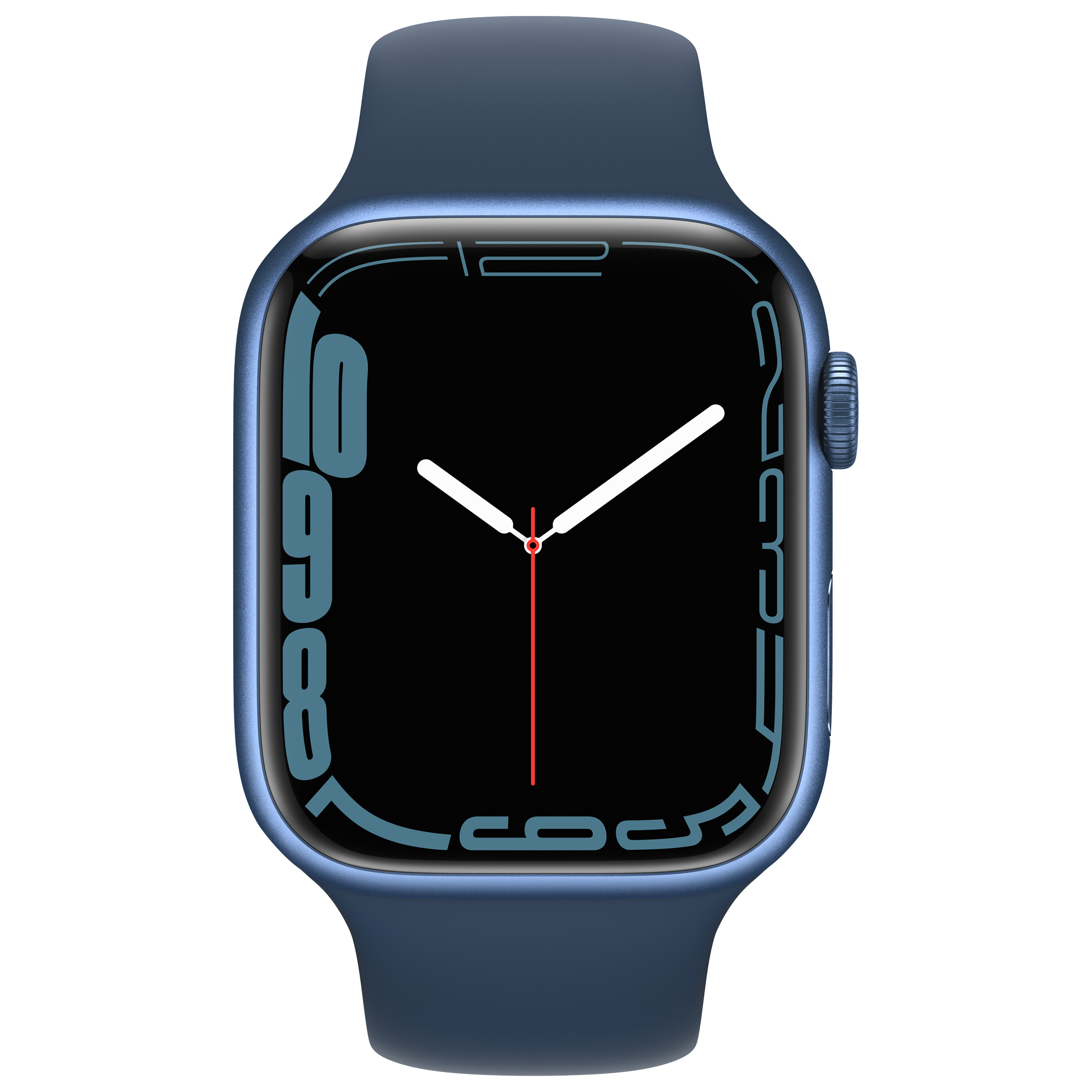 Apple Watch Series 7 Smart Watch (GPS+GLONASS, 45mm) (Blood Oxygen Sensor, MKN83HN/A, Abyss Blue, Sport Band)_1