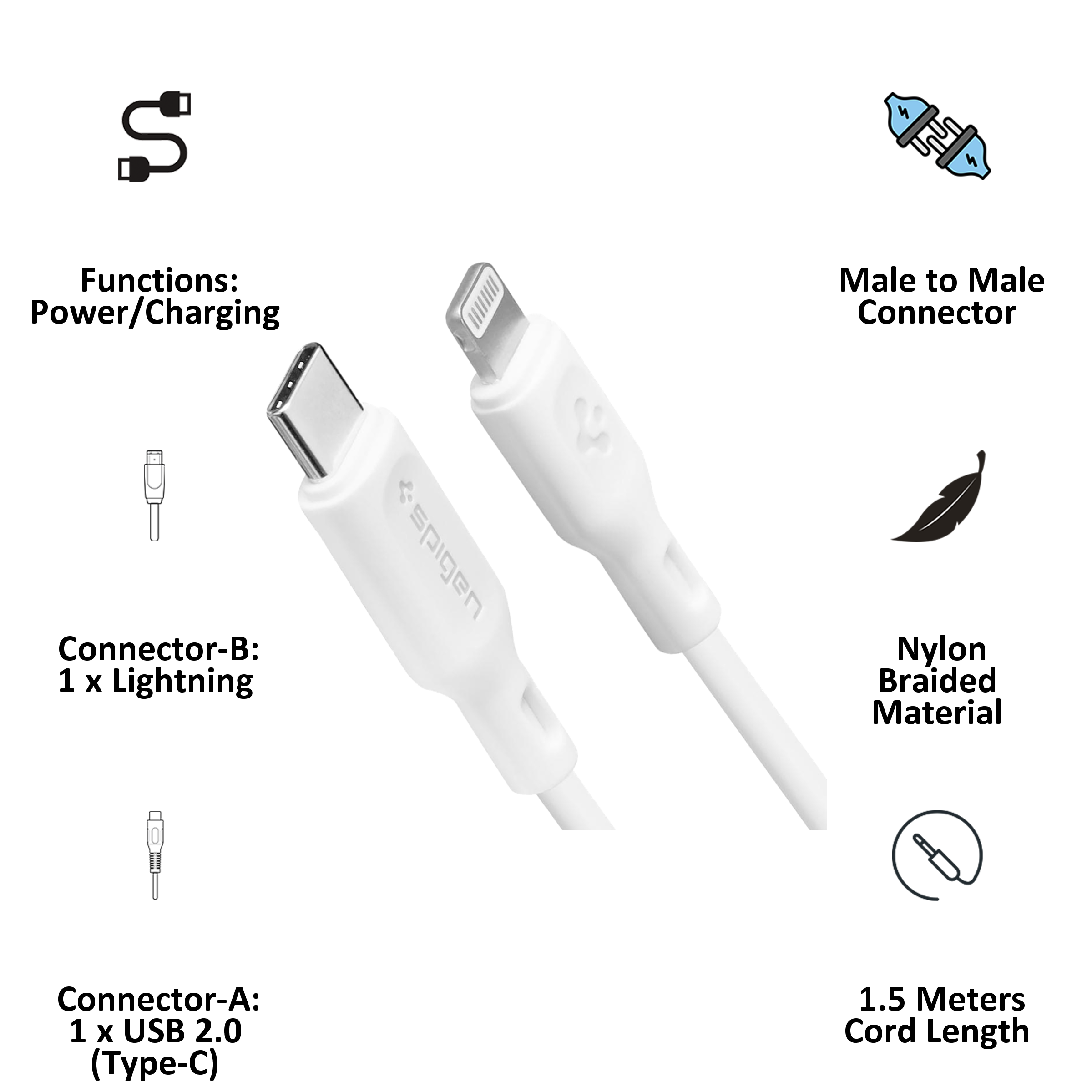 DuraSync™ USB-C to Lightning Cable C10CL -  Official Site –  Spigen Inc