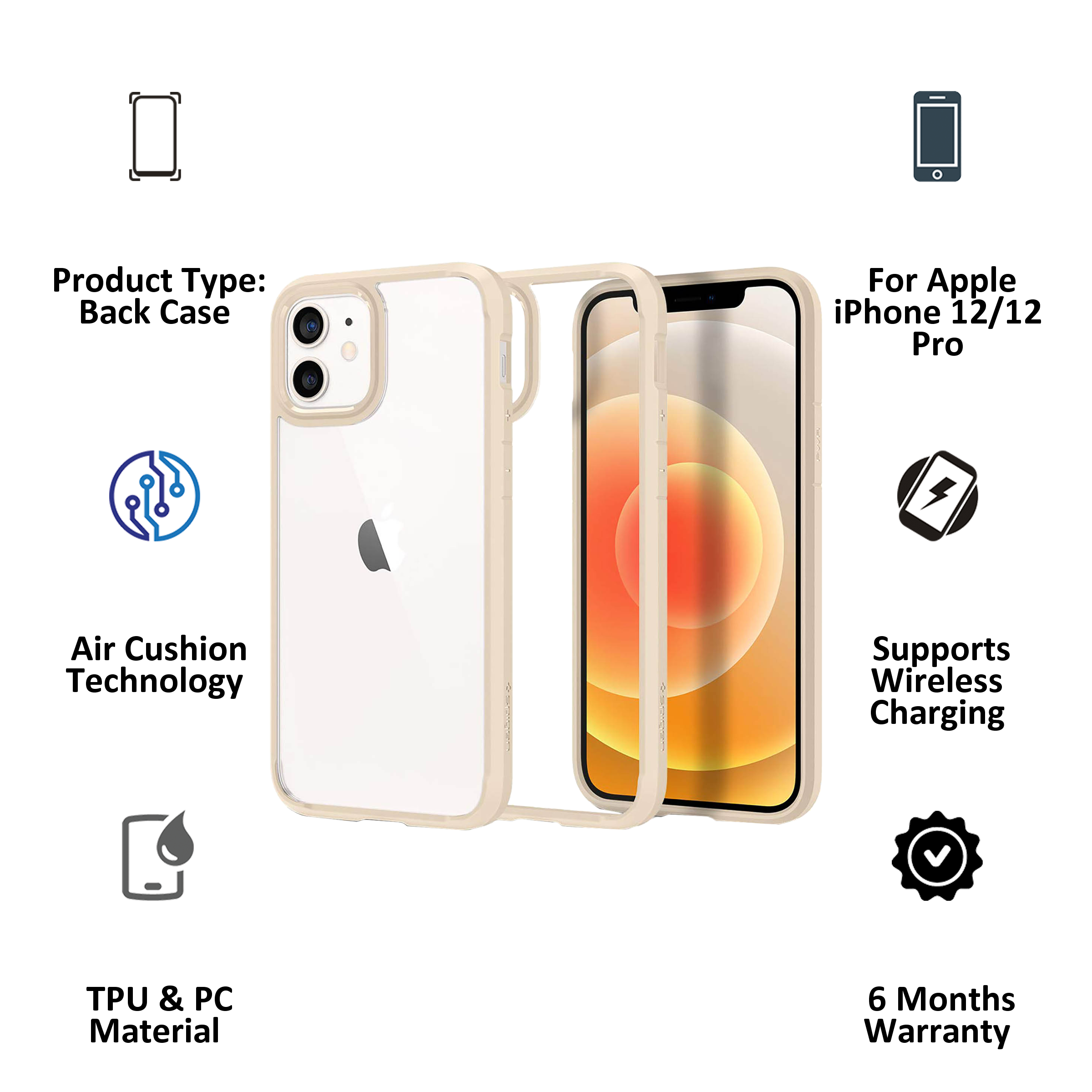 Buy Spigen Rose Gold TPU Back Cover For Iphone 12 Pro Max Online at Best  Prices in India - JioMart.