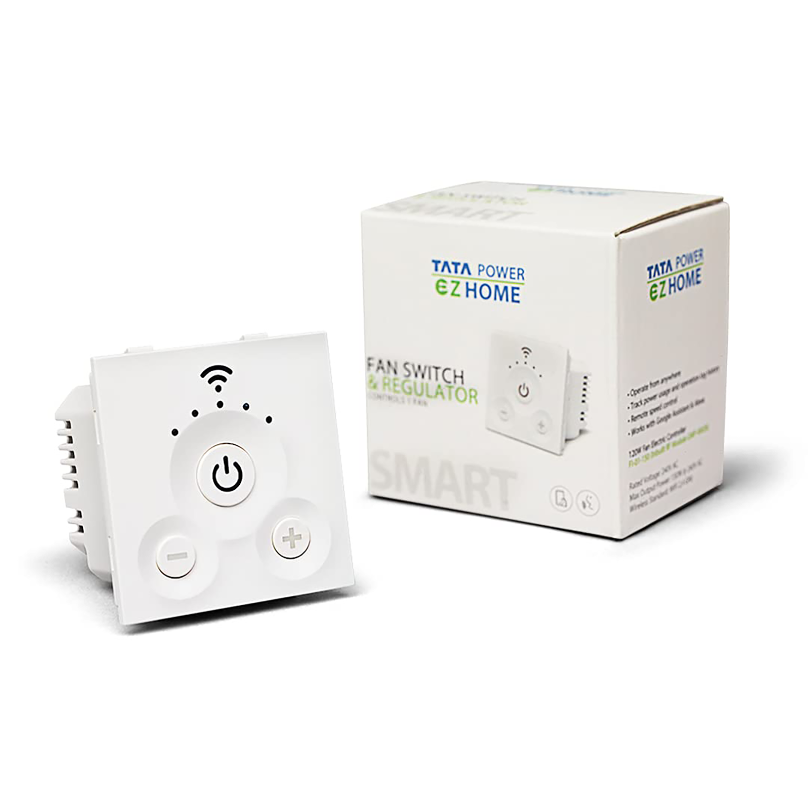 Tata Power EZ Home Smart Switch and Regulator (Google and Alexa Voice Assisted, FI-01-150 GWF-KM26, White)_3