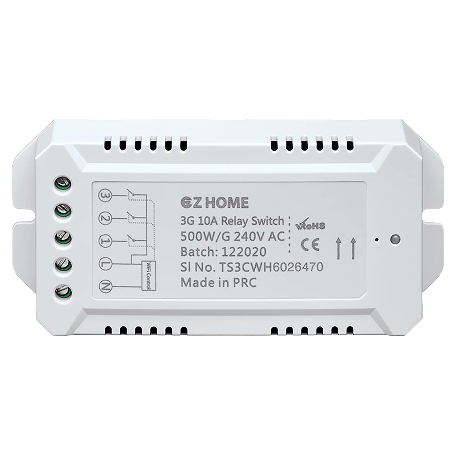 Tata Power EZ Home - Tata Power EZ Home 10 Amps Relay Switch (3 Gang, Google and Alexa Voice Assisted, SW03, White)