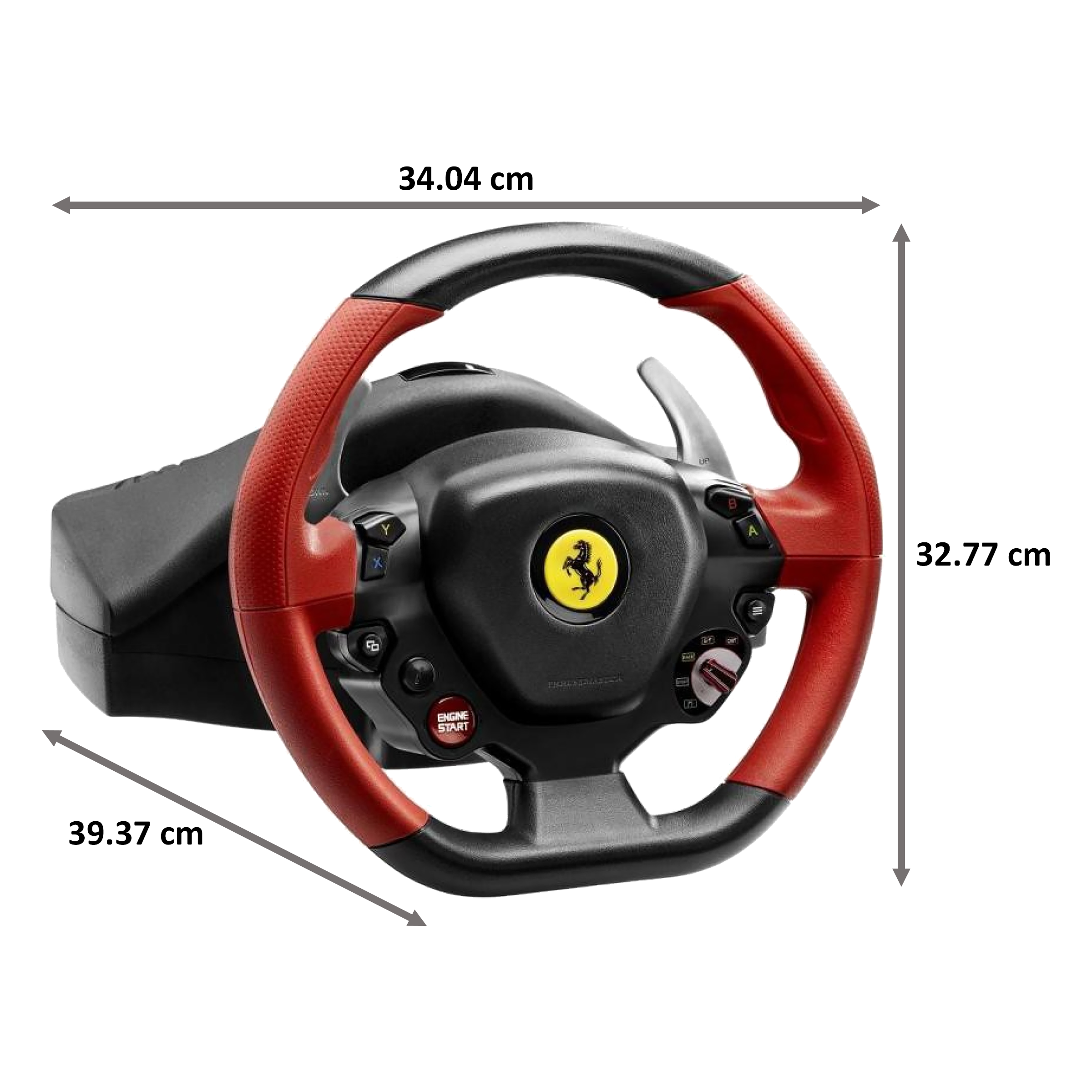 Thrustmaster Ferrari 458 Spider Racing Wheel For Xbox One (Bungee Cord Mechanism, Red/Black)_2