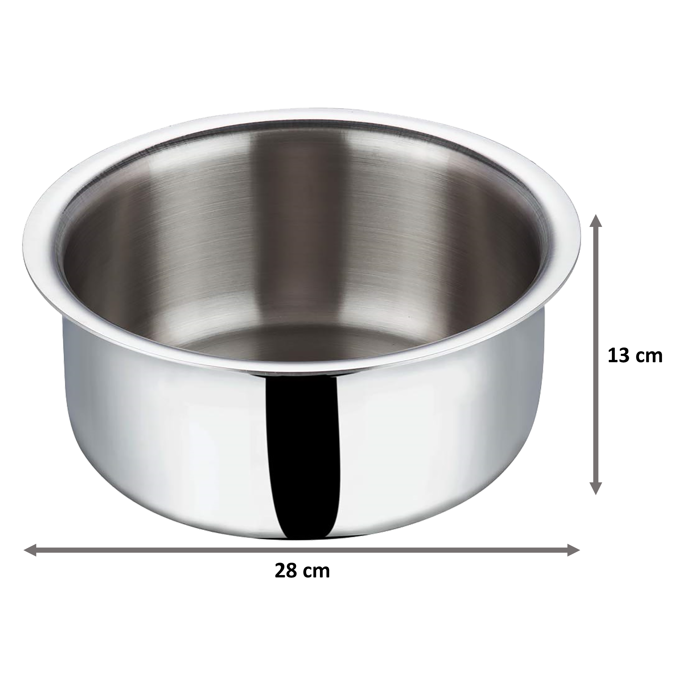 Vinod Cooking Pot (18/8 Stainless Steel Inside, PT22, Grey)_2