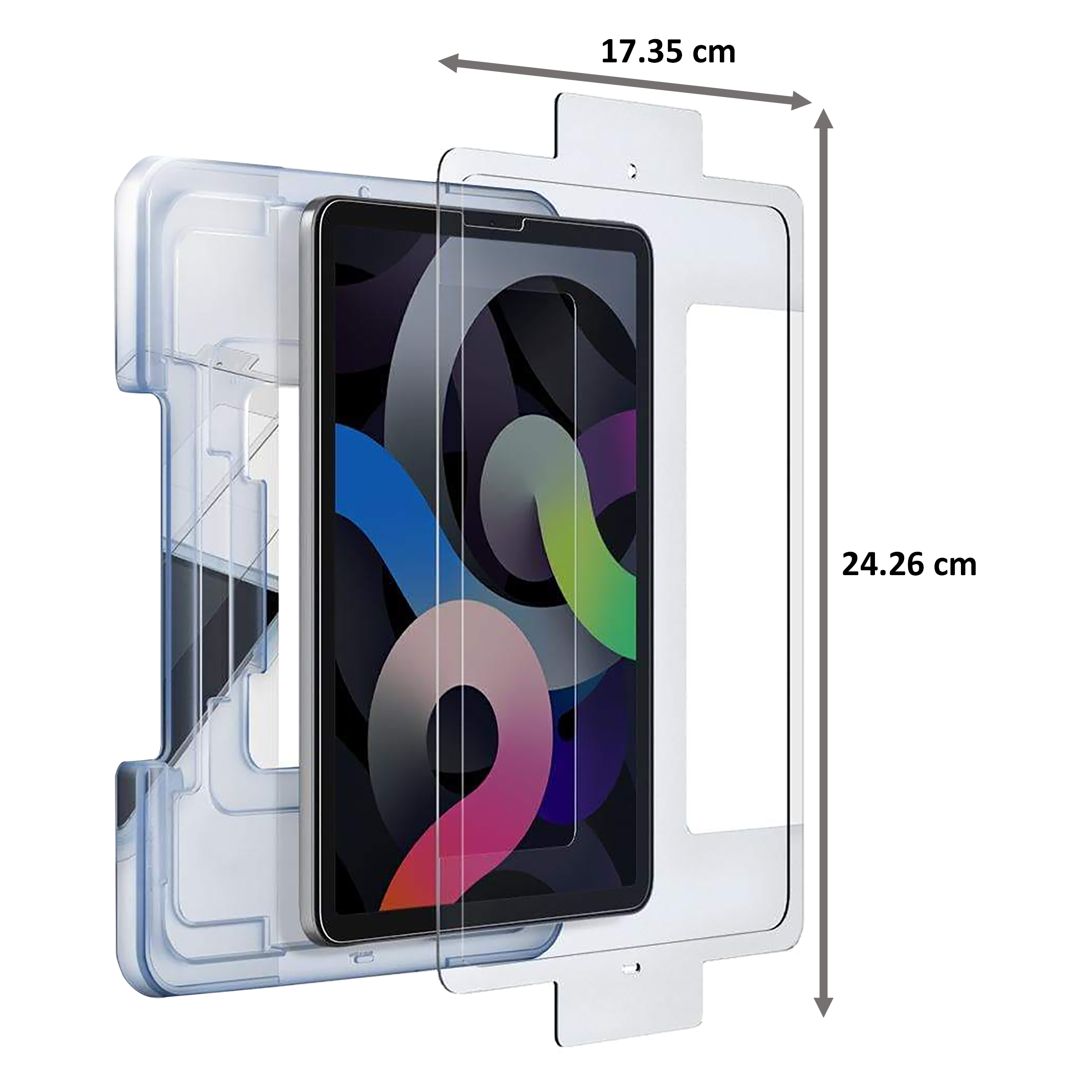 Spigen GLAS.tR EZ FIT Screen Protector For Apple iPad Air 10.9" (2021/2020) (Oleophobic Coating, AGL02065, Transparent)_2