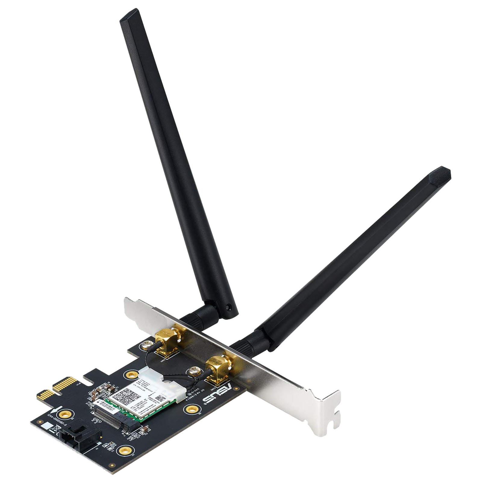 

Asus Dual Band 2.4 Gbps Network Adapter (2 Antennas, 1 LAN Port, Bluetooth 5.0 Support, PCE-AX3000, Black), No color