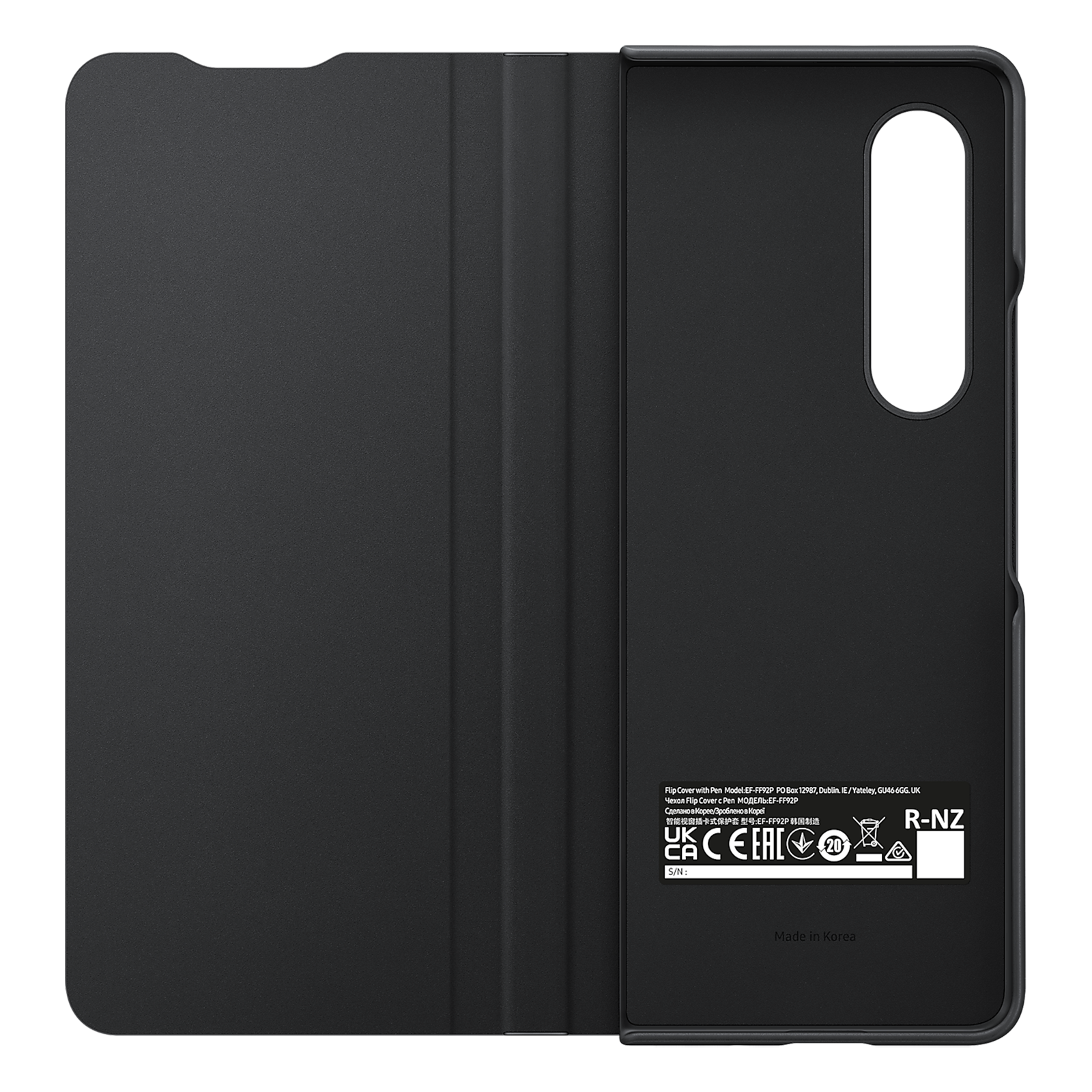 Samsung Flip Cover for Galaxy Z Fold3 5G (With S Pen, EF-FF92PCBEGIN, Black)_4