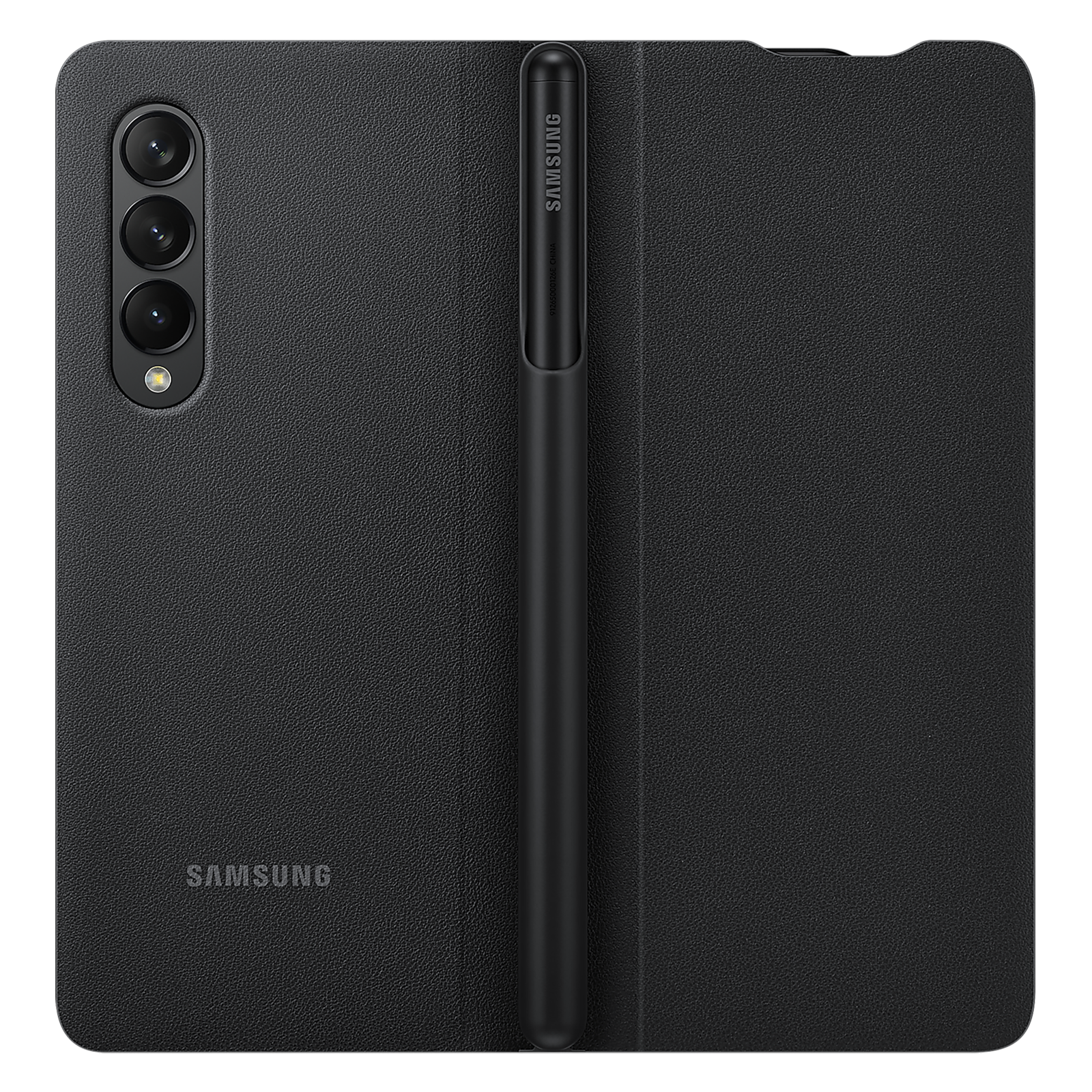 Samsung Flip Cover for Galaxy Z Fold3 5G (With S Pen, EF-FF92PCBEGIN, Black)_1