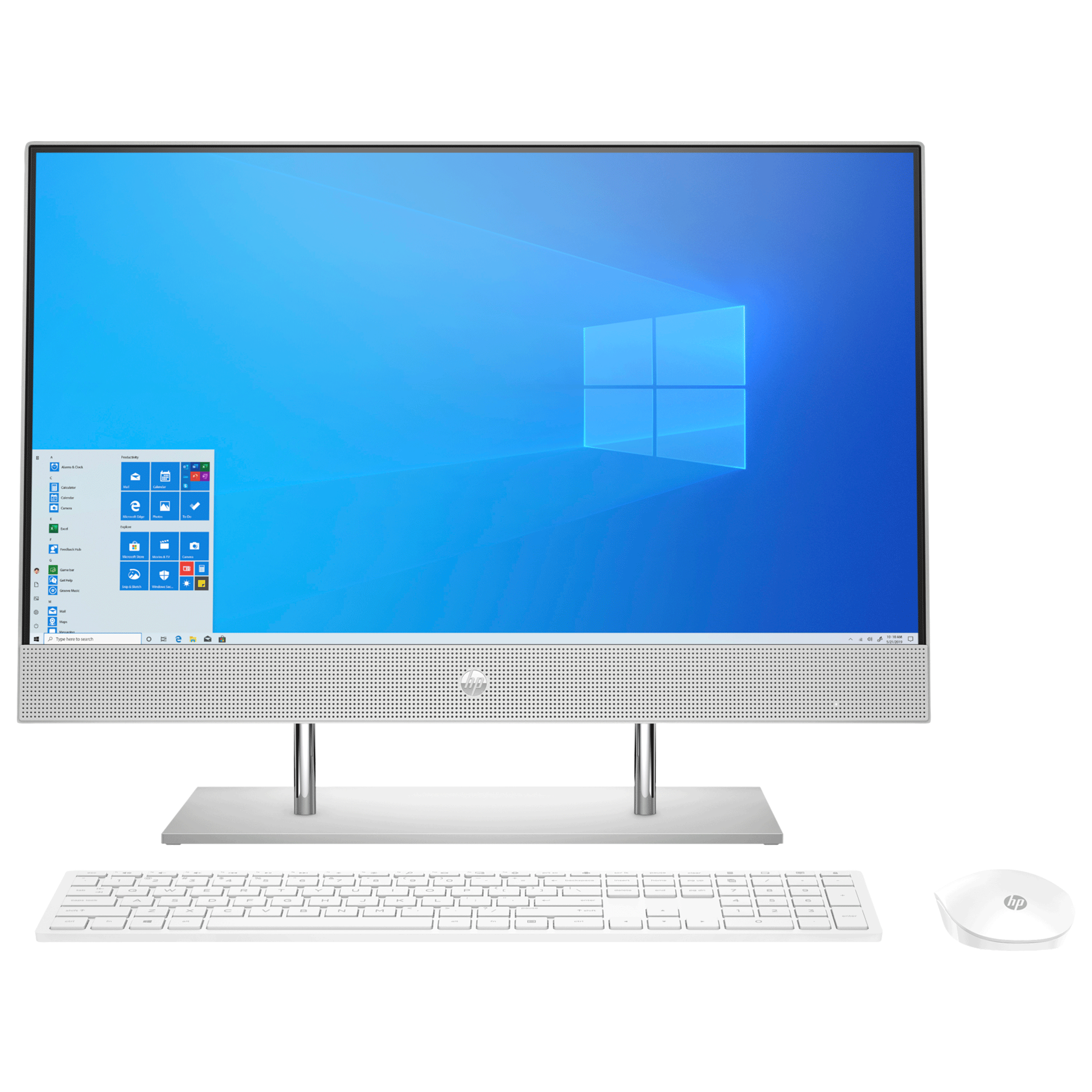 HP 24-DP0788IN Ryzen 3 Windows 10 Home All in One Desktop (8GB RAM, 1TB HDD, 256GB SSD, AMD Radeon + Shared Graphics, MS Office, 60.5cm, 4V9H6PA, Natural Silver)_1