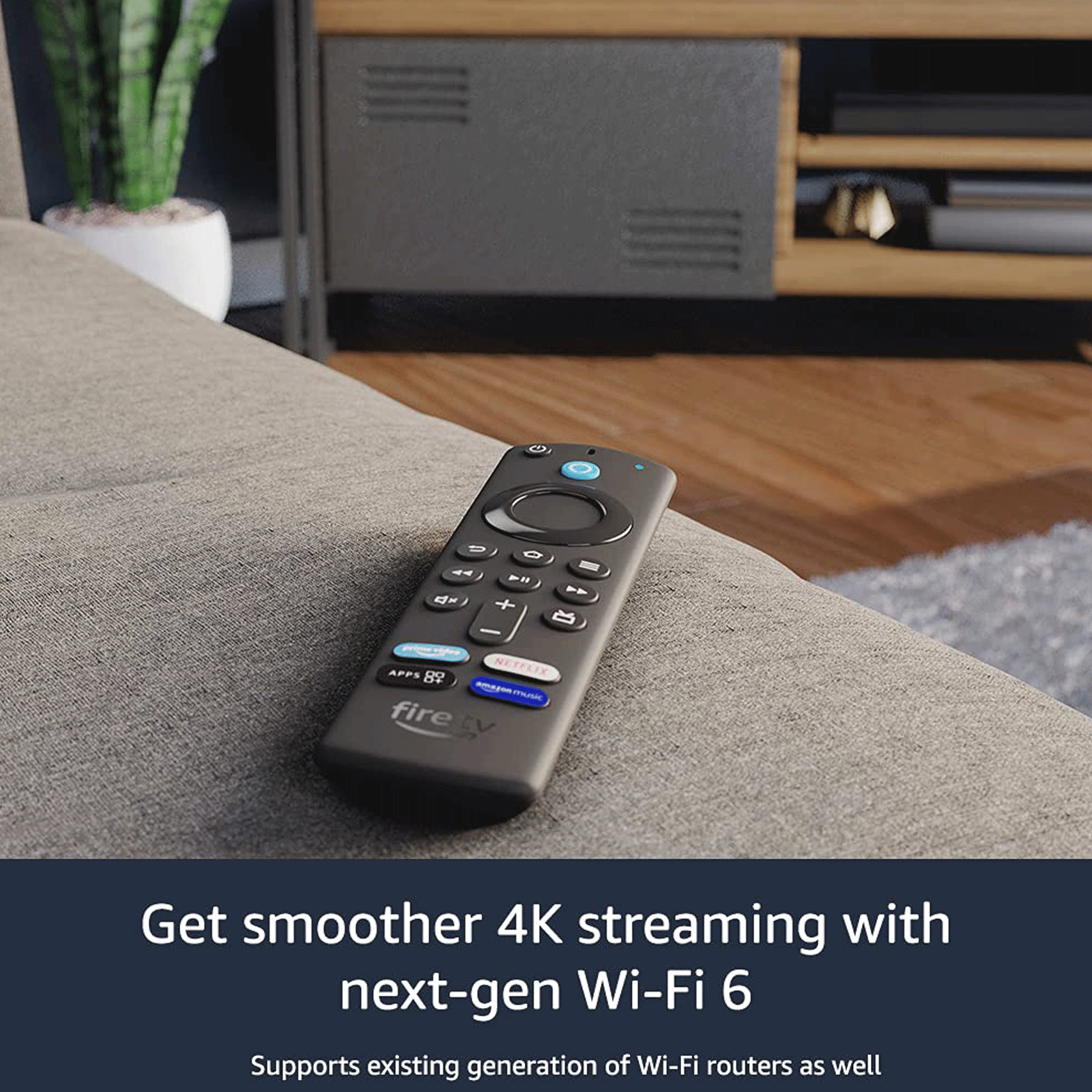 Buy  Fire TV Stick 4K with Alexa Voice Remote (Wi-Fi 6 Compatible,  B08MR1KMM7, Black) Online - Croma