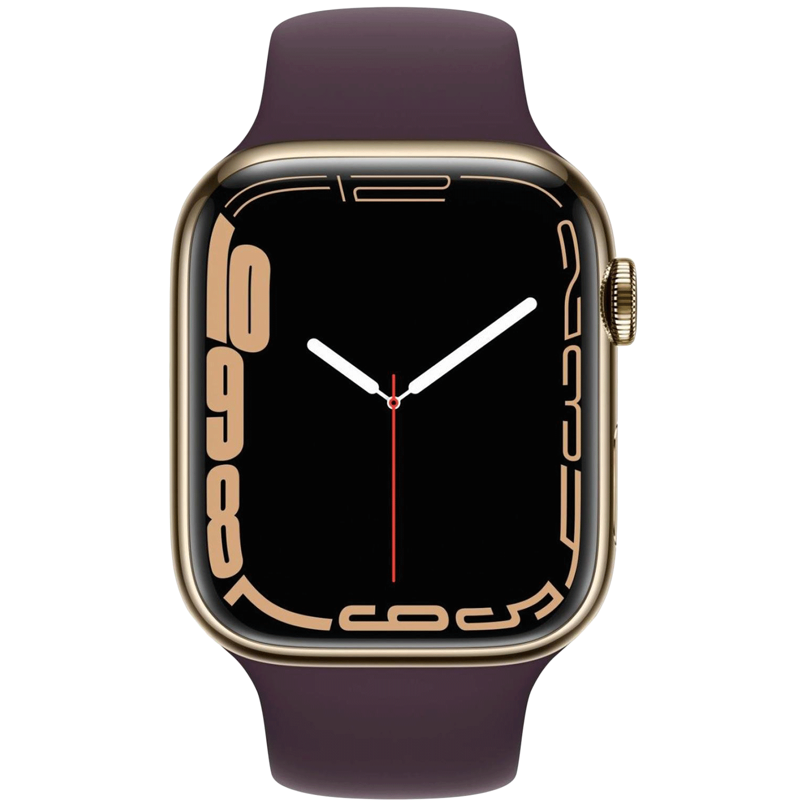 

Apple Watch Series 7 Smart Watch (GPS+Cellular, 41mm) (ECG App, MKHY3HN/A, Gold/Dark Cherry, Sport Band), No color