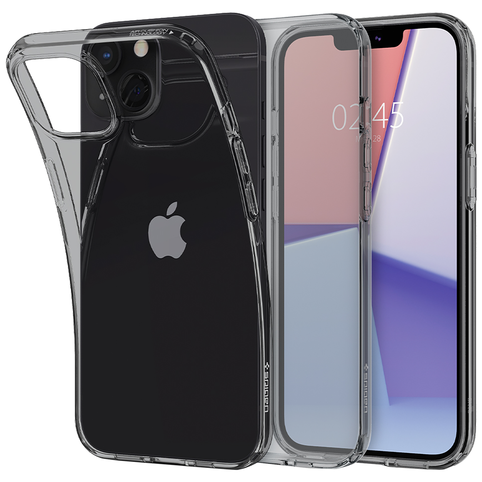 

Spigen Thermoplastic Polyurethane (TPU) Back Case For iPhone 13 (Air Cushion Technology, ACS03558, Space Crystal), No color