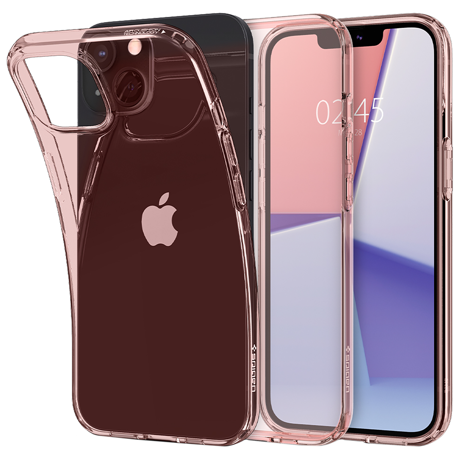 

Spigen Thermoplastic Polyurethane (TPU) Back Case For iPhone 13 (Air Cushion Technology, ACS03559, Rose Crystal), No color