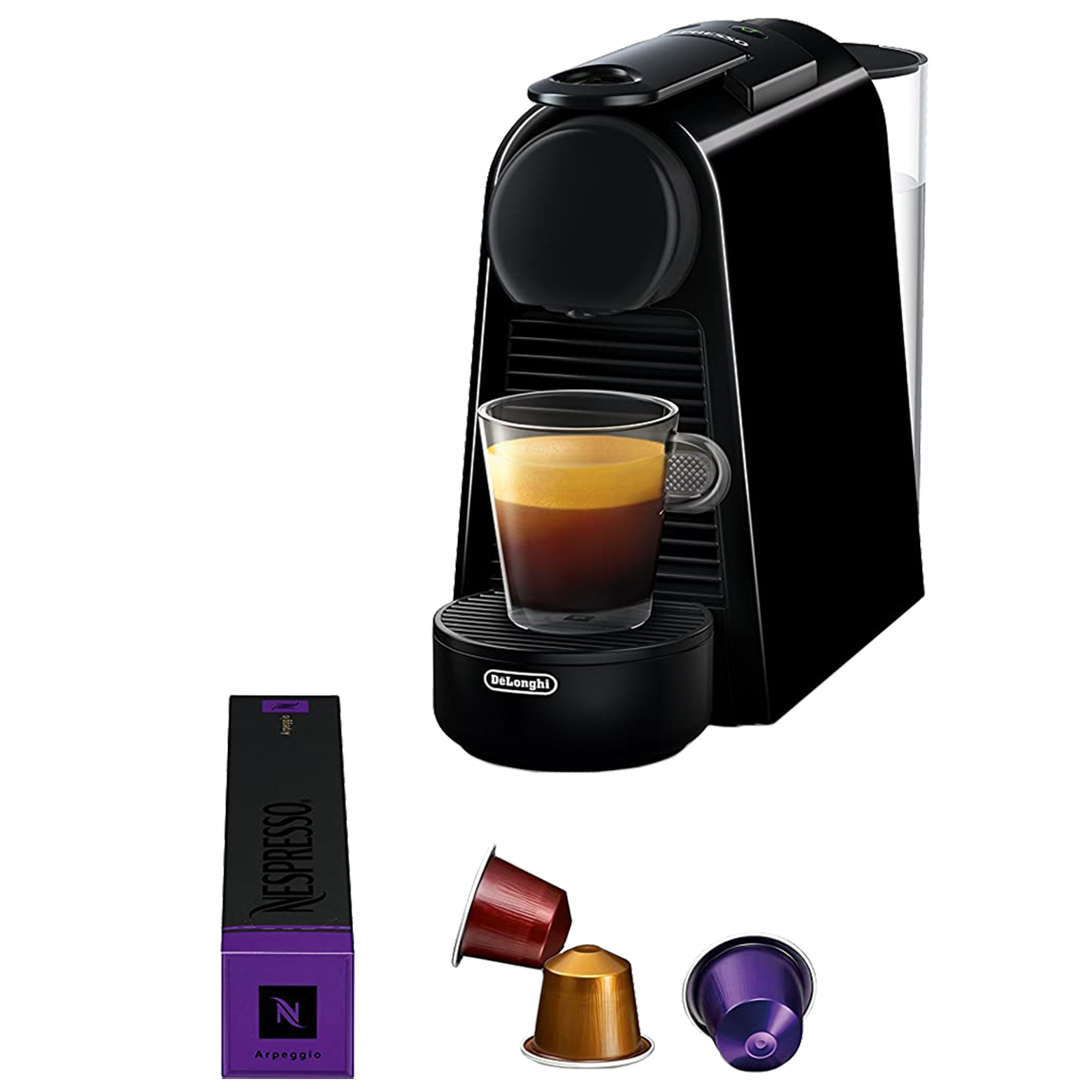 Nespresso Essenza Mini Semi-Automatic Coffee Maker (Makes Espresso/Lungo, 25 Sec Heat-up Time, EN85, Black)_1