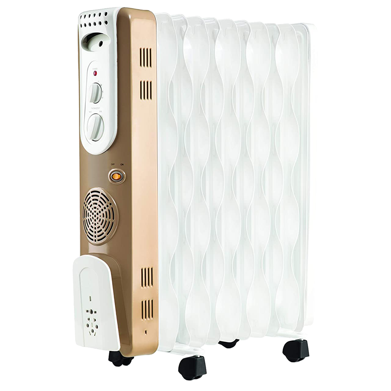 Usha 2500 Watts PTC Oil Filled Room Heater (Adjustable Thermostat, 3611 FS PTC, White)_1