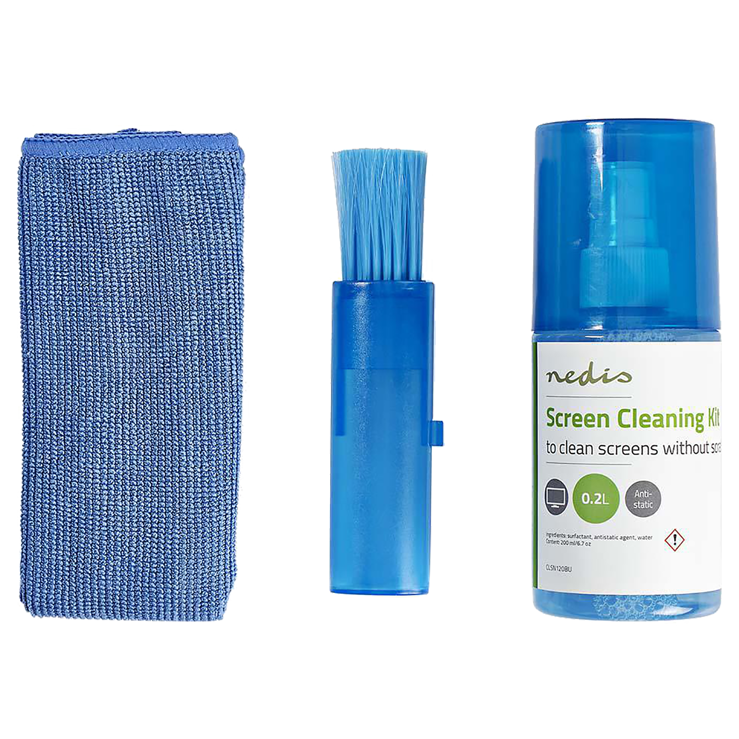 

Nedis Cleaning Kit For Mobile/Laptop/Desktop/iPad (Alcohol-Free Cleaning Kit, CLSN120BU, Blue), No color