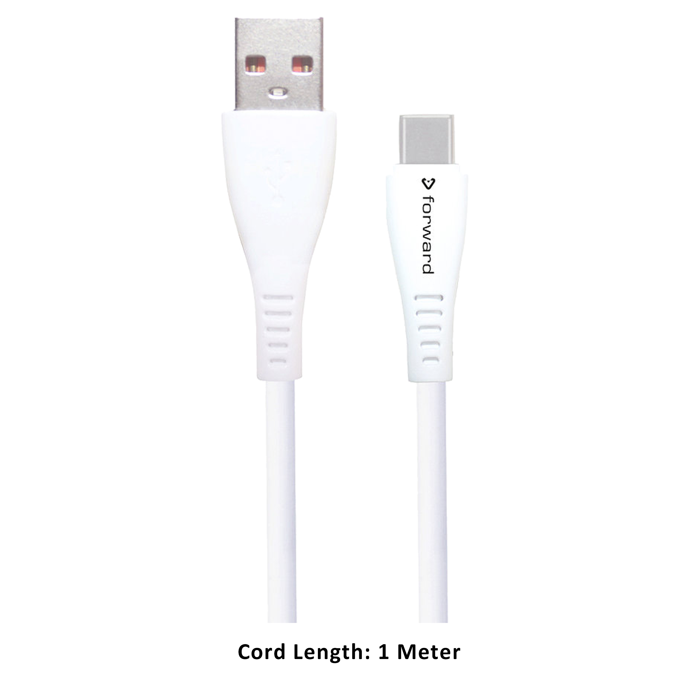 Forward PVC 1 Meter USB 2.0 (Type-A) to USB 3.0 (Type-C) Power/Charging, Data Transfer USB Cable (Fast Charging, FCT09, White)_2