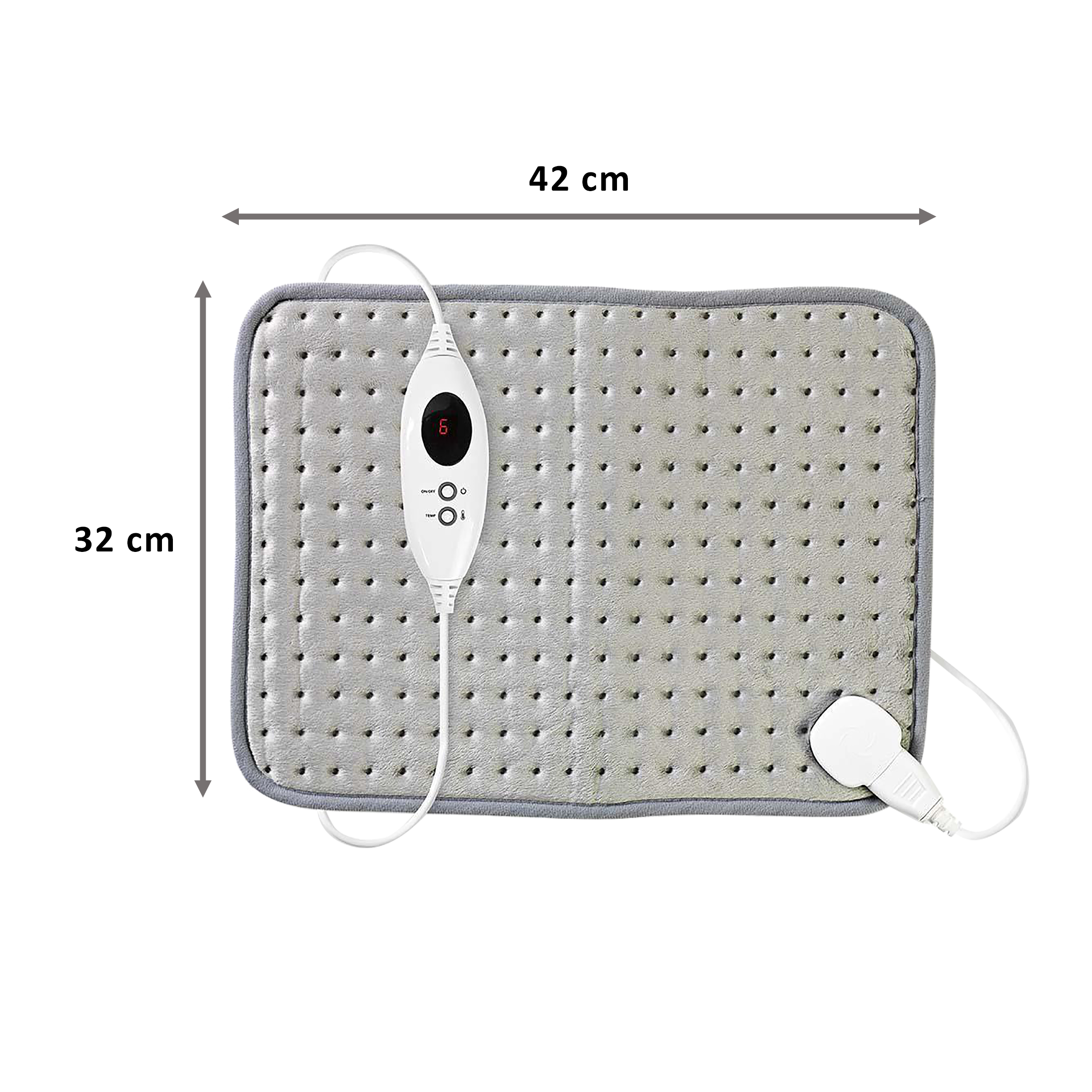 Nedis Heat Pad (Fully Detachable Cable, PEHP110CGY, Grey)_2
