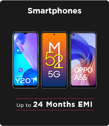 Up to 24 Months EMI on Smart Phones