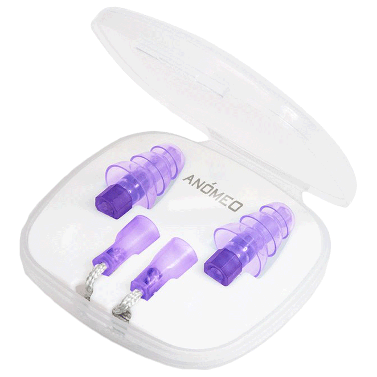 Anomeo Focus and Relax Silicone and Polypropylene Earplugs (Noise Cancellation, 2430, Purple)